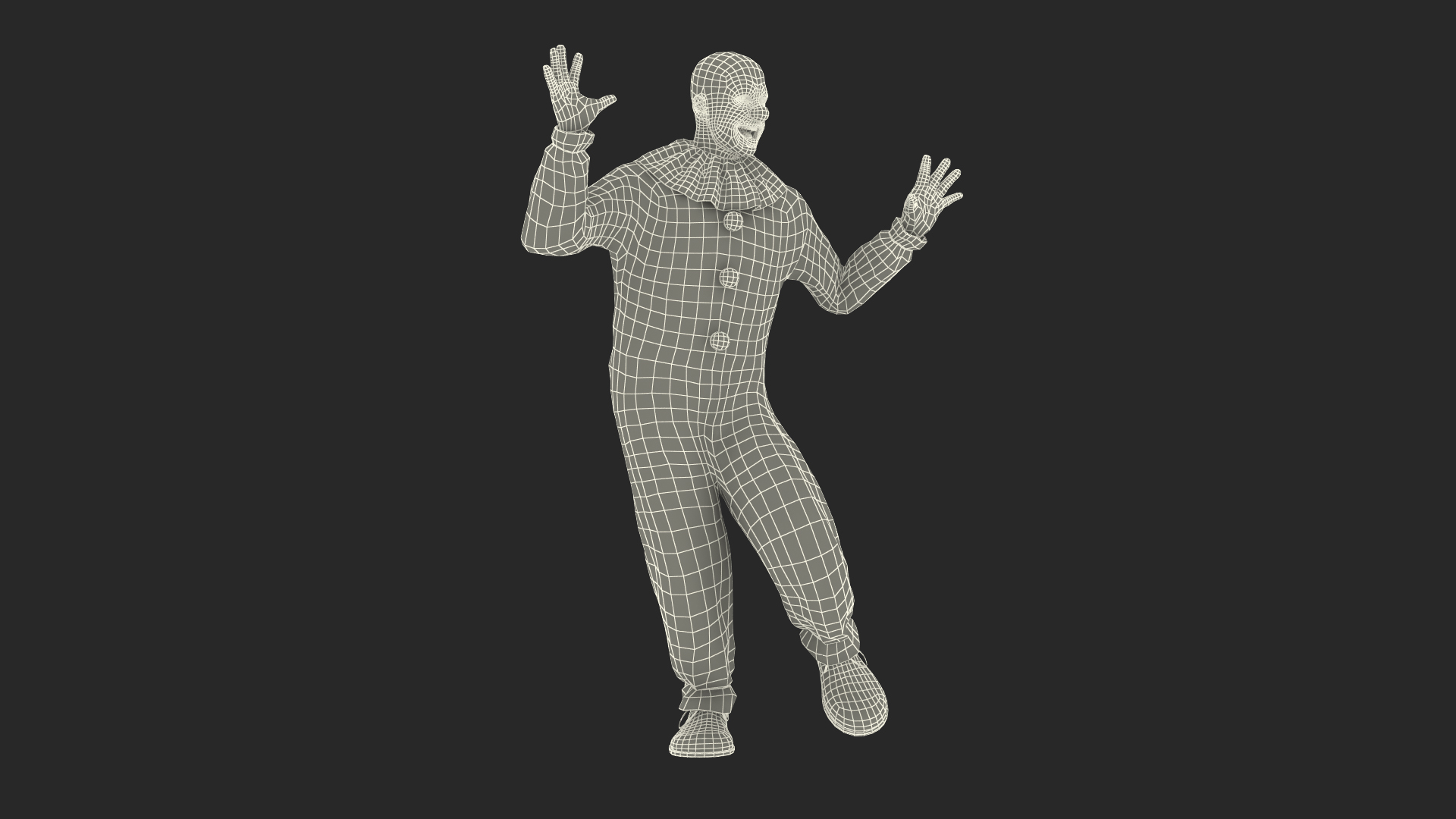 3D model Circus Clown Dancing Pose