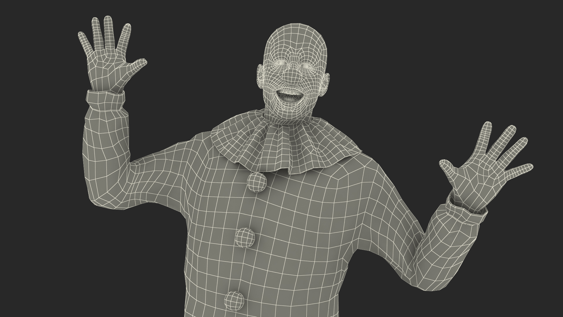 3D model Circus Clown Dancing Pose