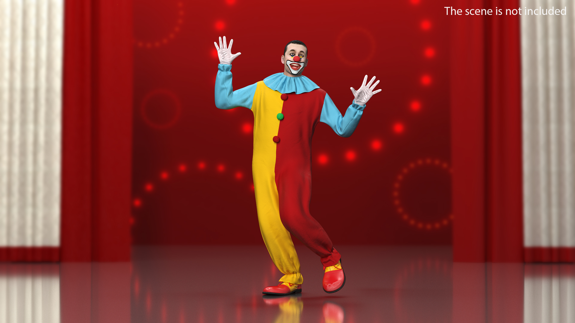 3D model Circus Clown Dancing Pose