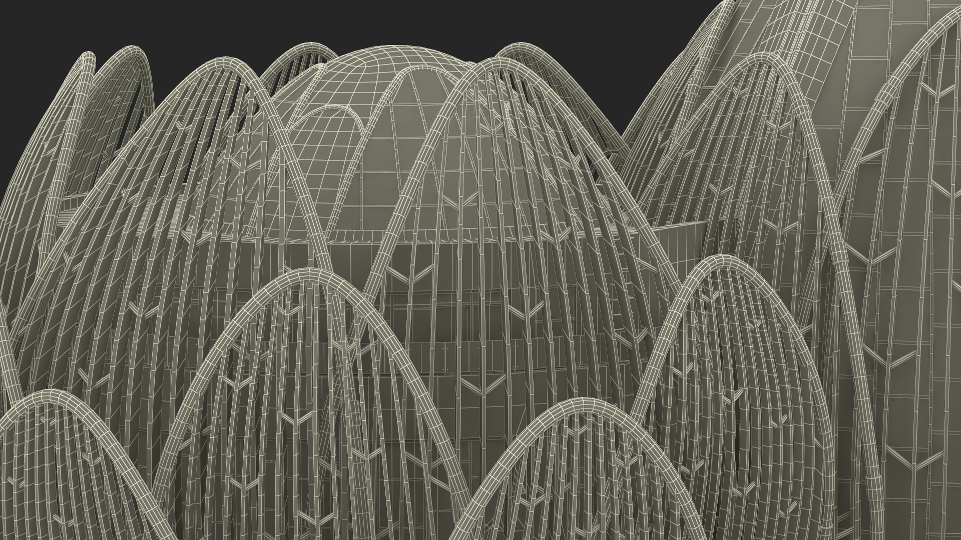 3D Wujin Lotus Building Night Lights On