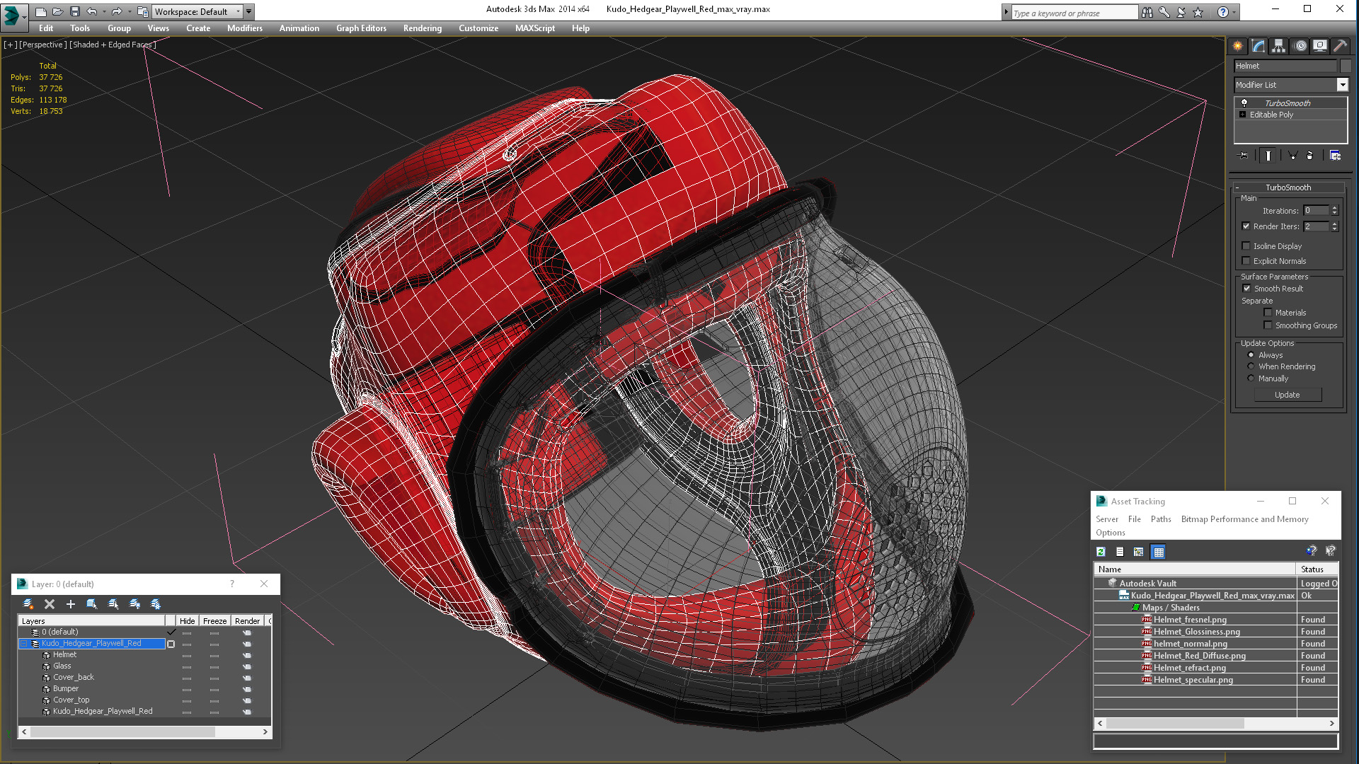 3D model Kudo Hedgear Playwell Red