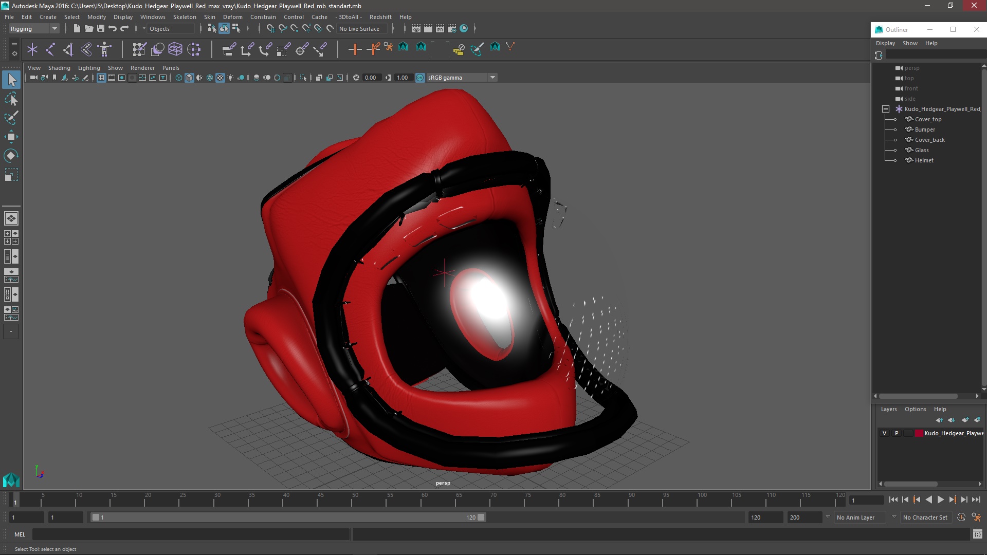 3D model Kudo Hedgear Playwell Red