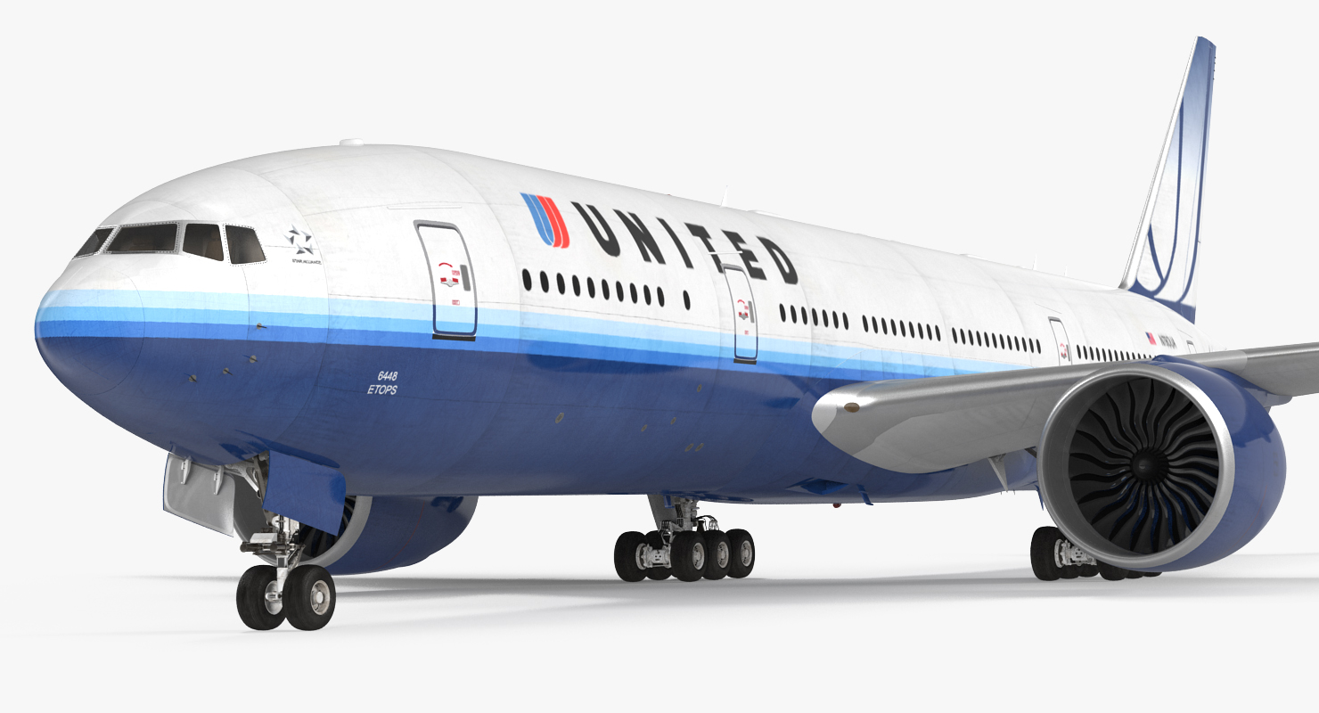 Boeing 777 200LR United Airlines 3D