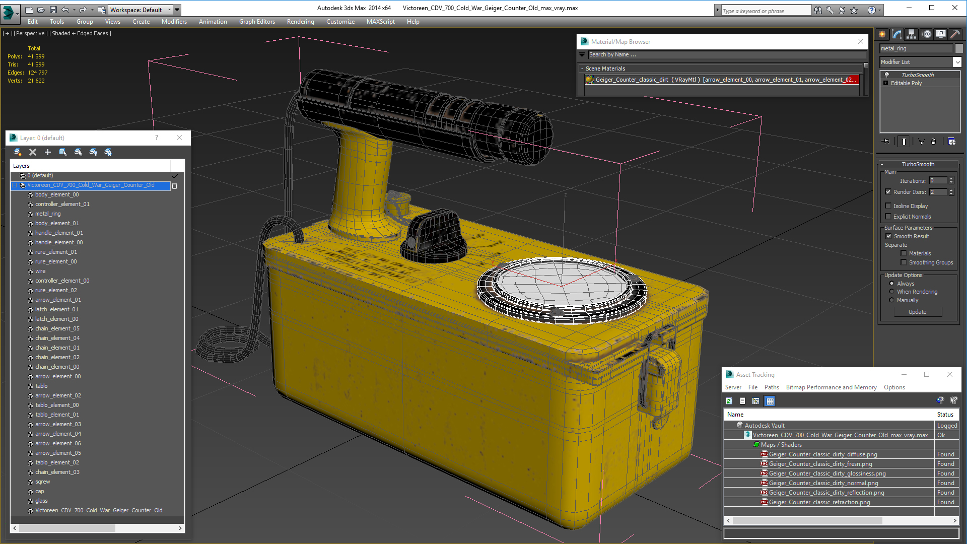 3D model Victoreen CDV 700 Cold War Geiger Counter Old