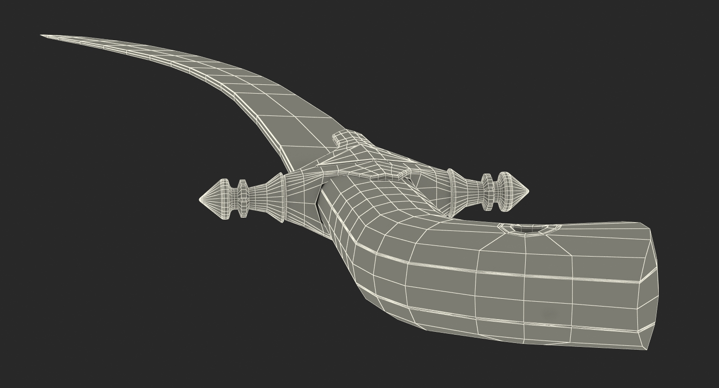 Arab Saif Sword with Sheath 3D