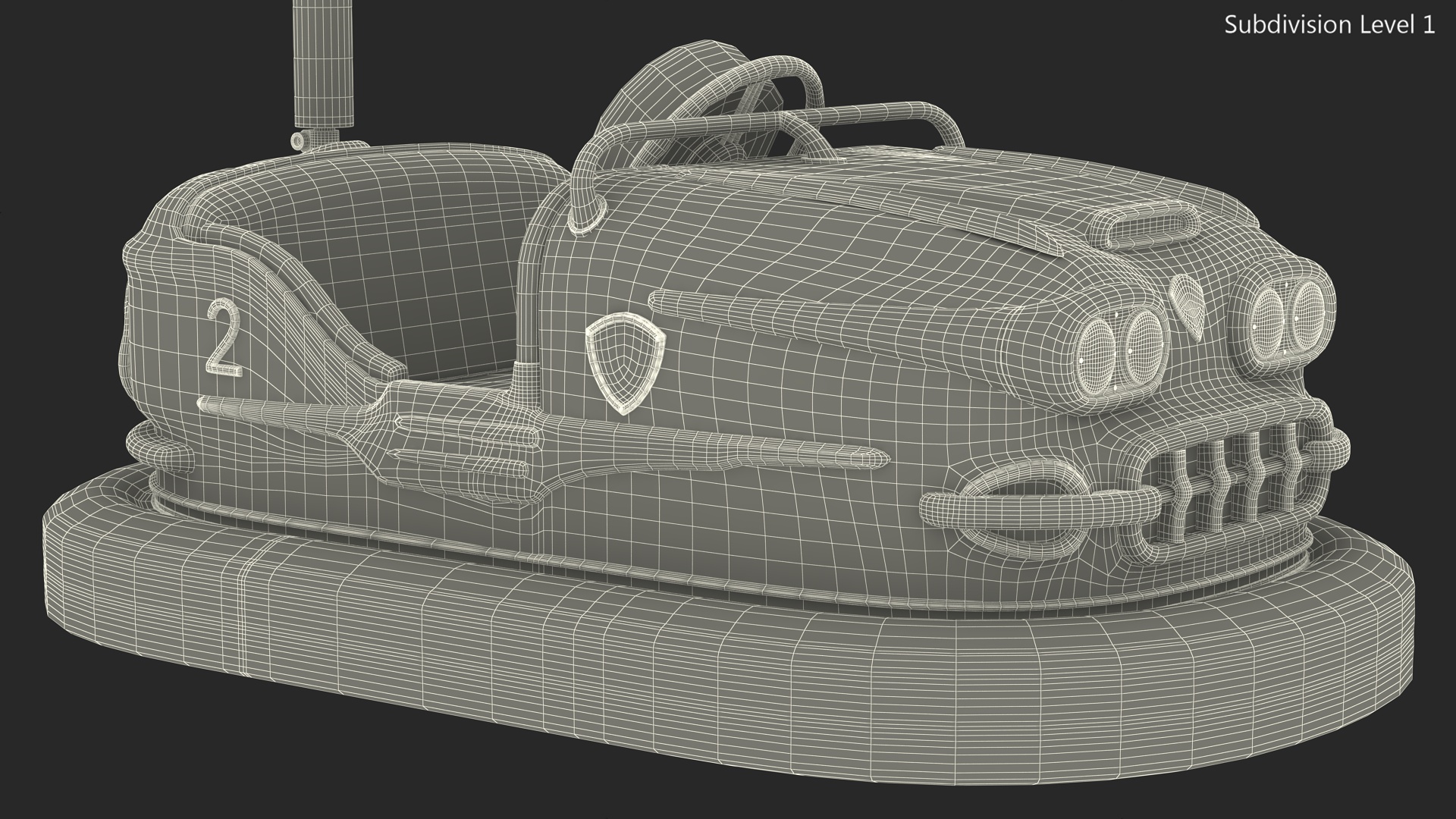 Bumper Car Gebruder Ihle Corvette 1962 Blue New 3D