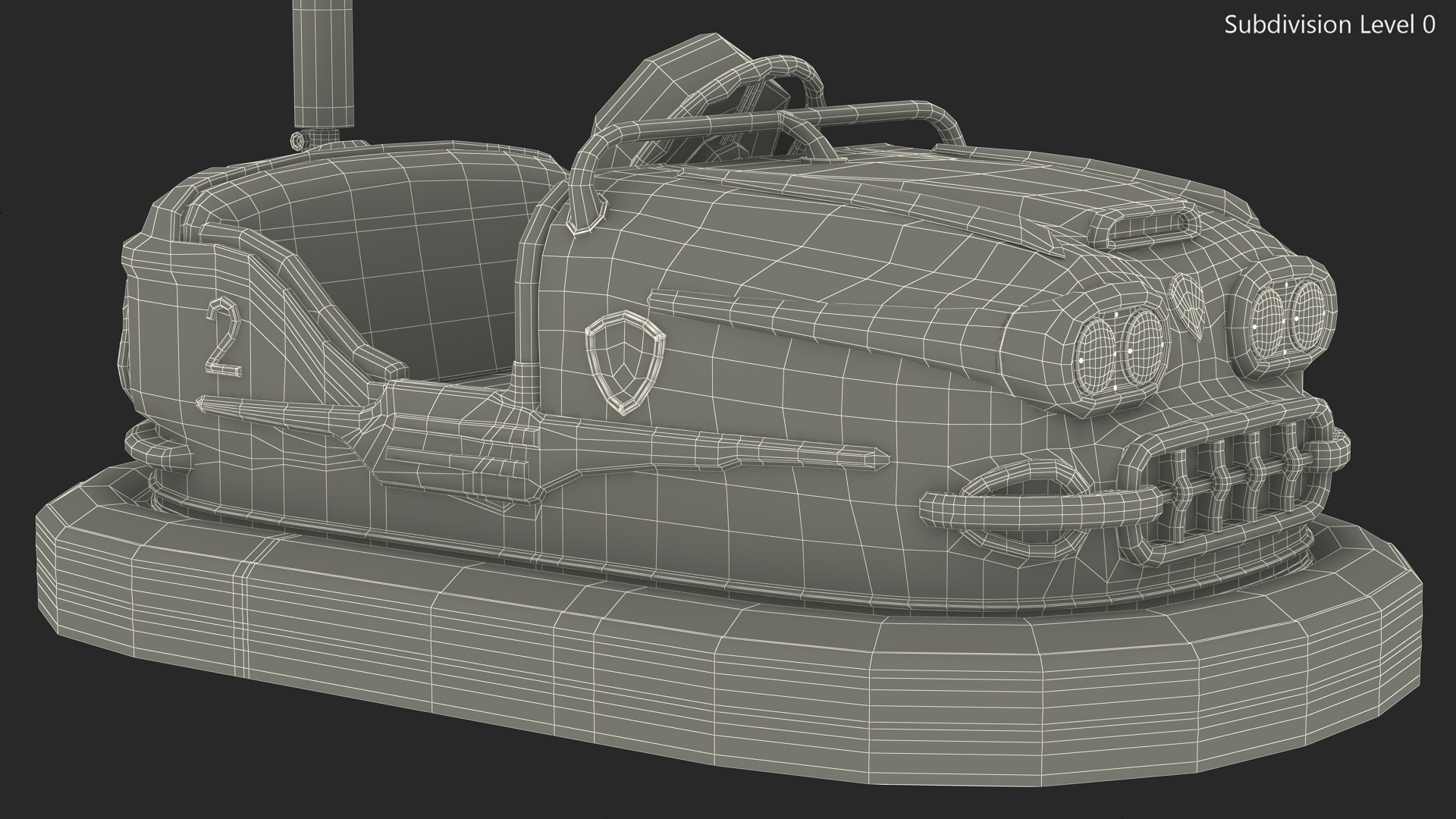 Bumper Car Gebruder Ihle Corvette 1962 Blue New 3D