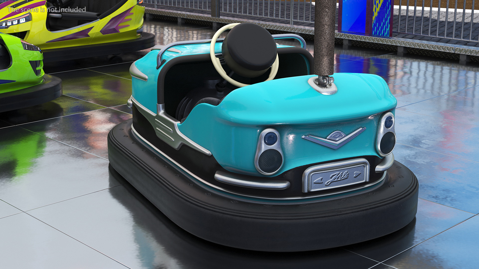 Bumper Car Gebruder Ihle Corvette 1962 Blue New 3D