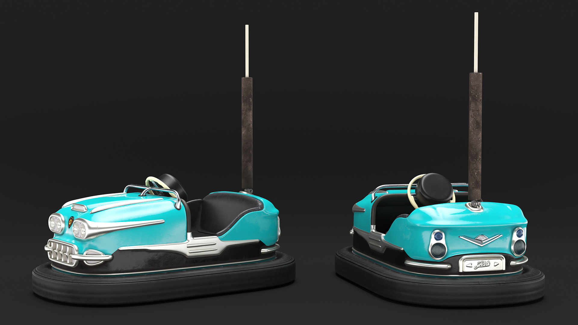 Bumper Car Gebruder Ihle Corvette 1962 Blue New 3D
