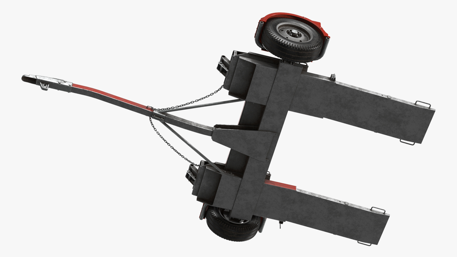 Ford F-550 with Tow Dolly and Sport Car 3D model