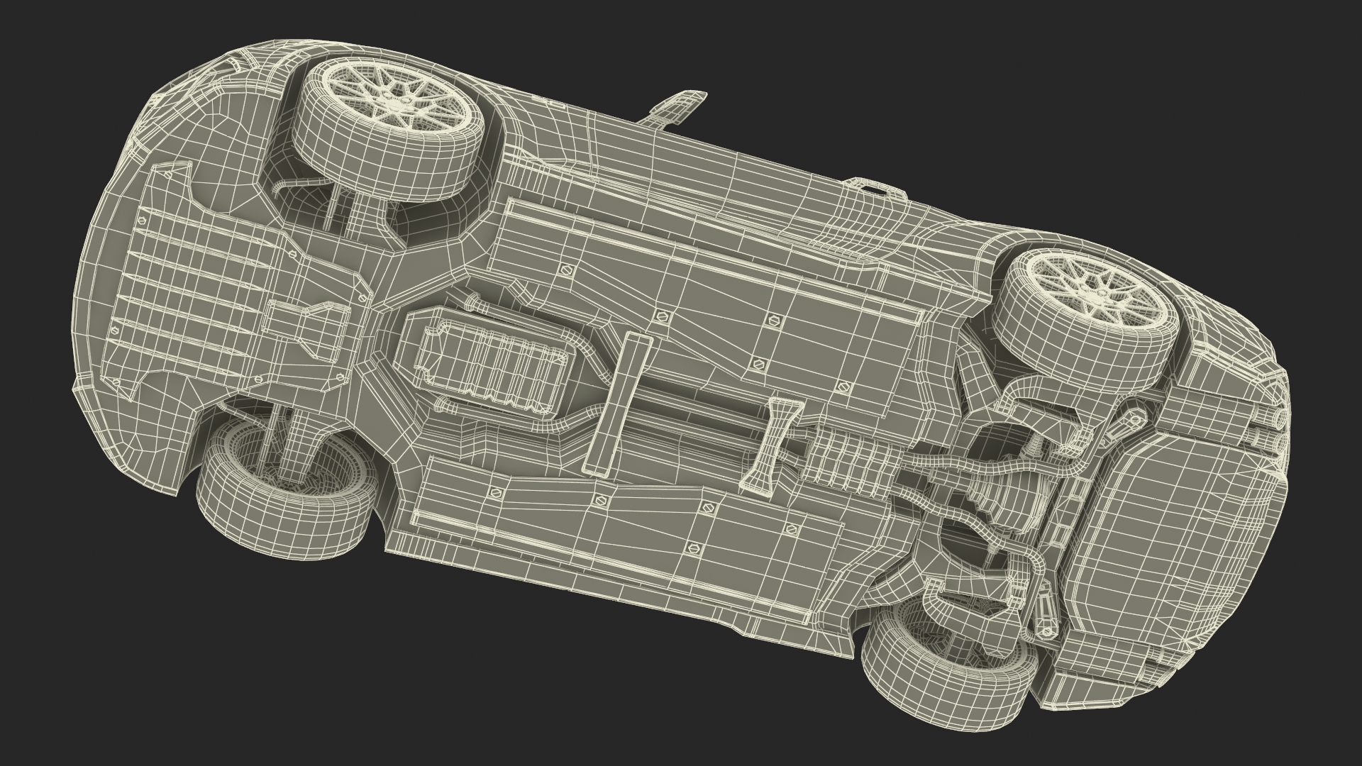 Ford F-550 with Tow Dolly and Sport Car 3D model