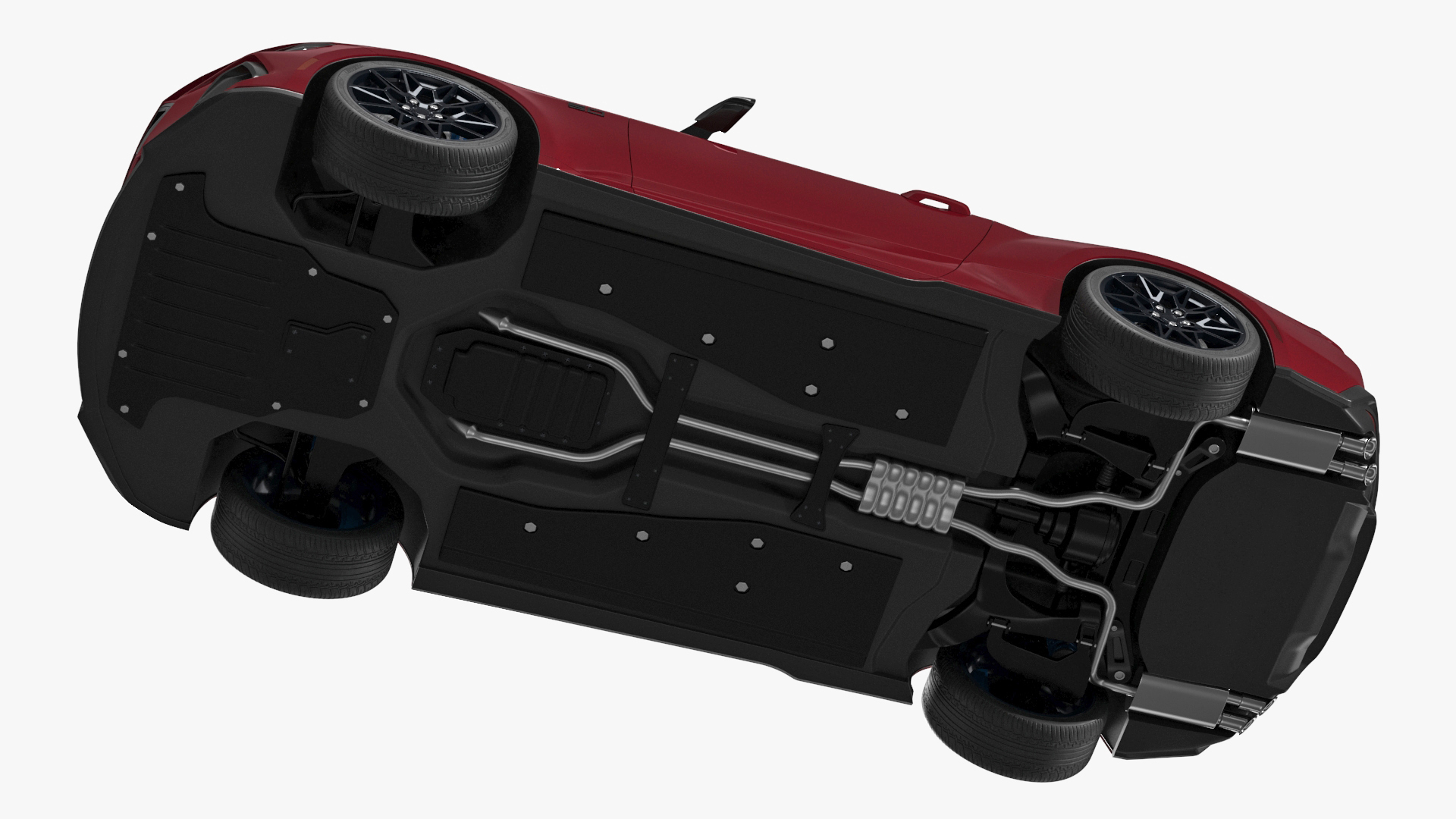 Ford F-550 with Tow Dolly and Sport Car 3D model