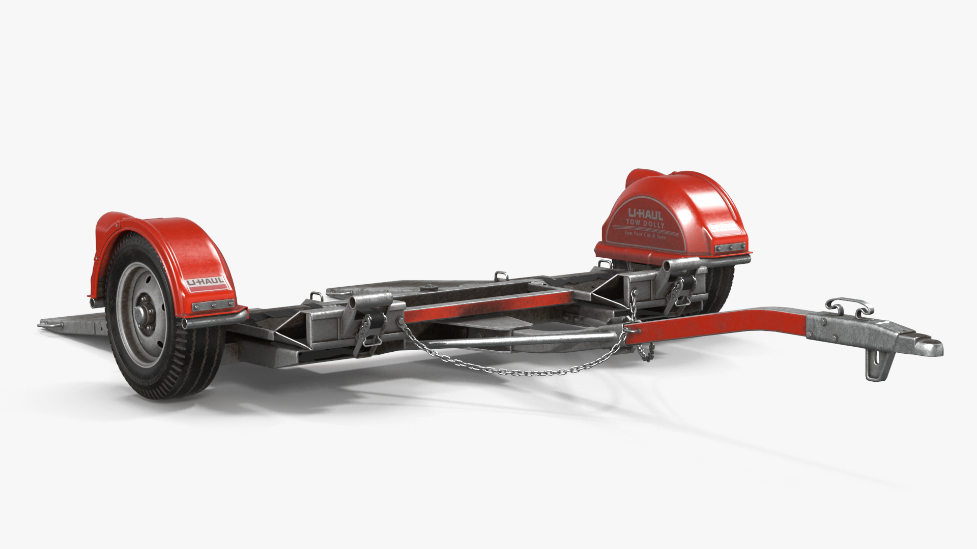 Ford F-550 with Tow Dolly and Sport Car 3D model