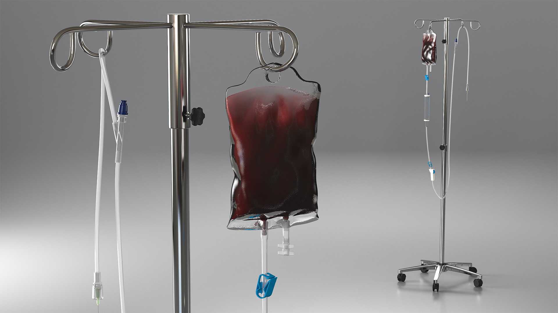 3D IV Blood Bag Dropper Stand