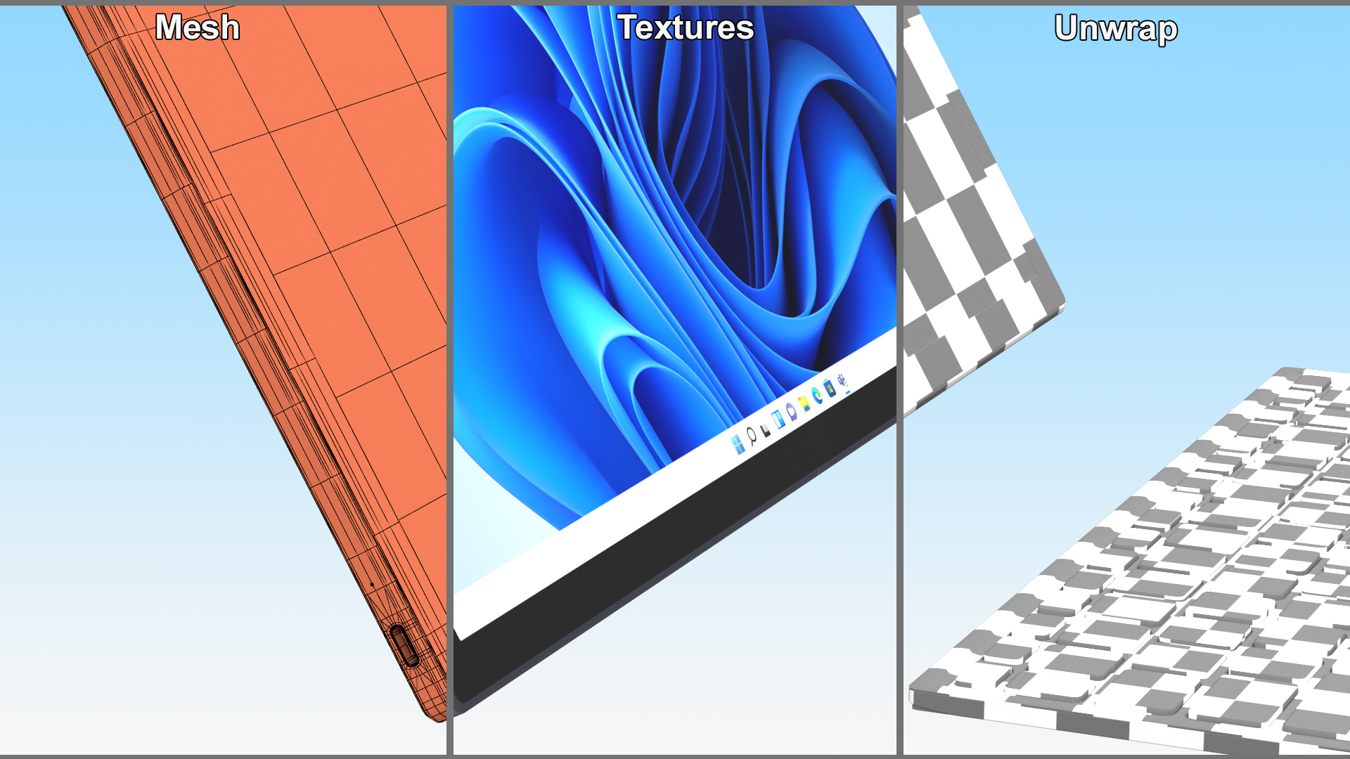 3D Flexible Screen Laptop ASUS Zenbook 17 Fold model