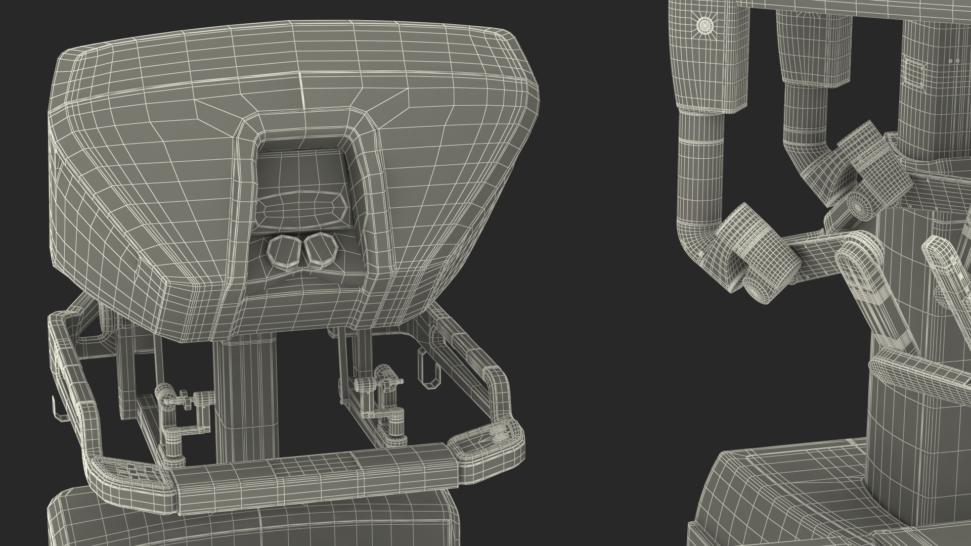 3D model Full Da Vinci Surgical System with Operating Table