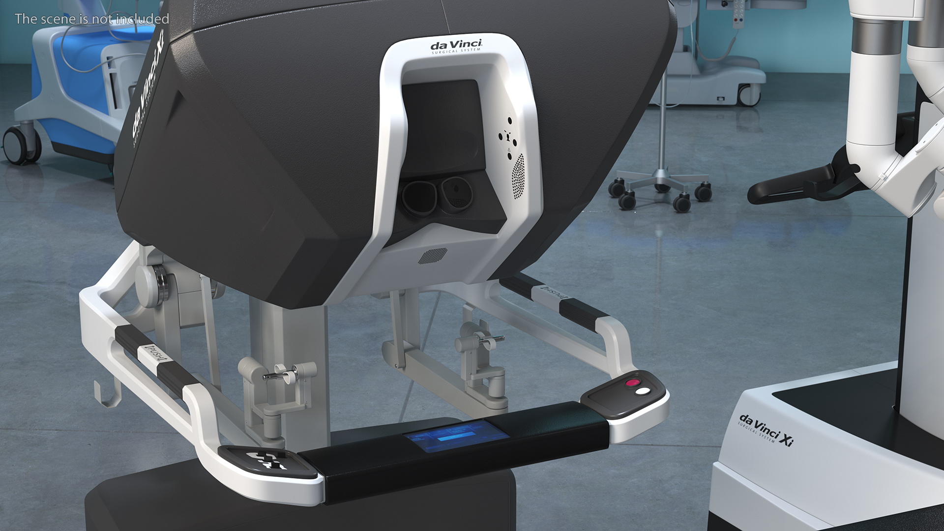 3D model Full Da Vinci Surgical System with Operating Table
