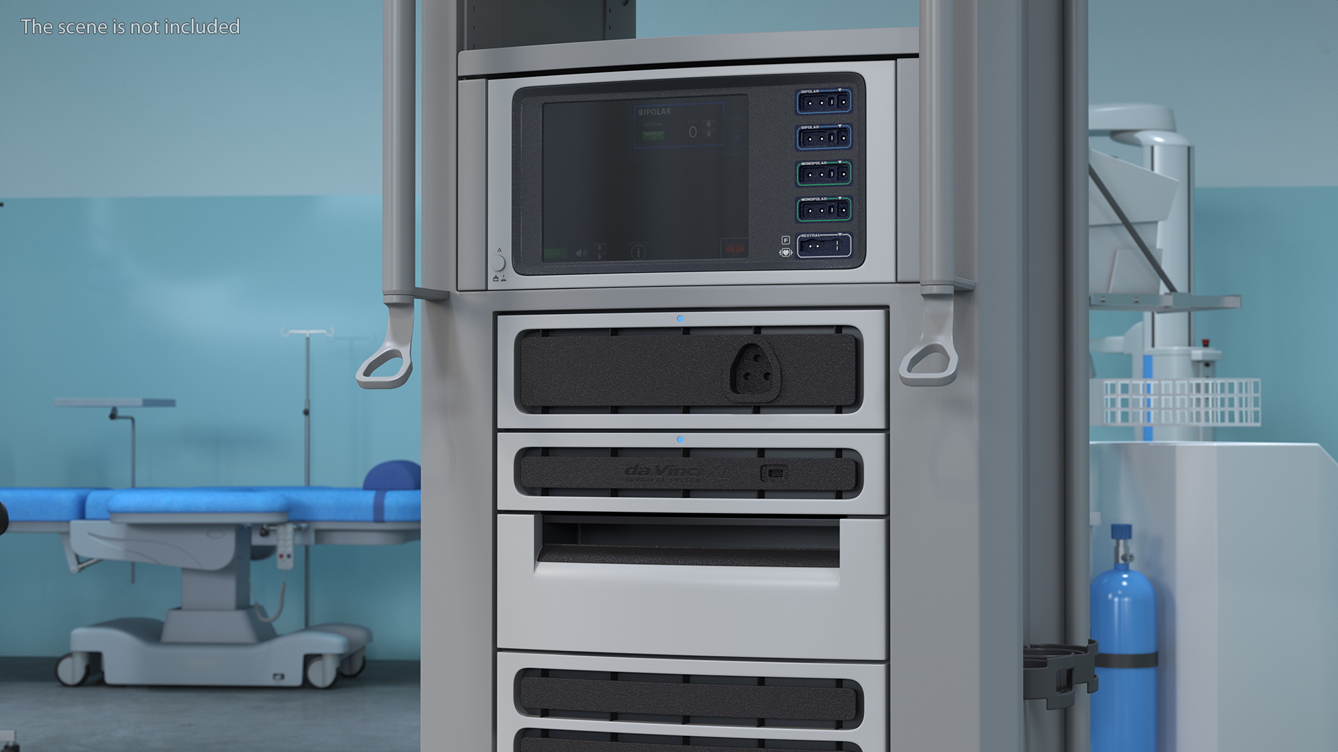 3D model Full Da Vinci Surgical System with Operating Table