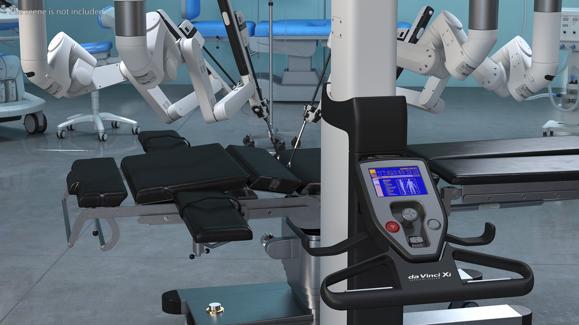 3D model Full Da Vinci Surgical System with Operating Table