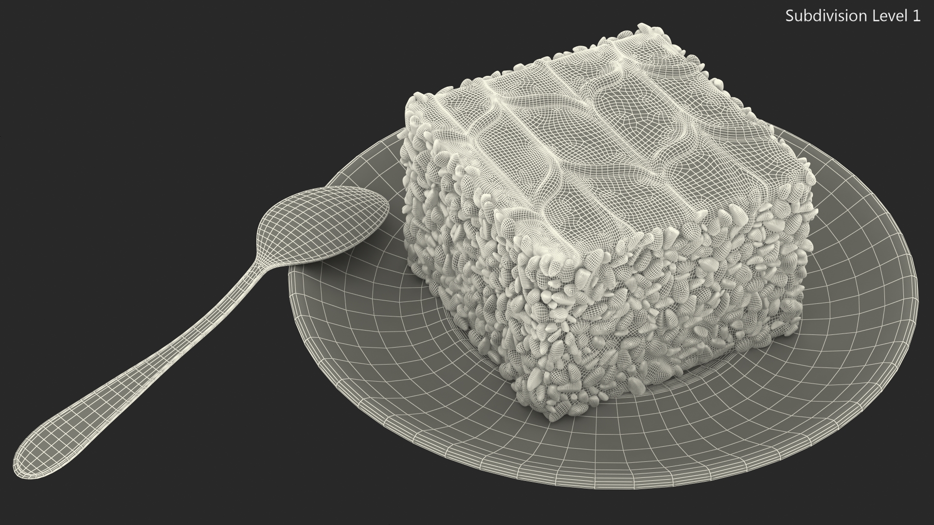 3D Mono Latte Cake Plate