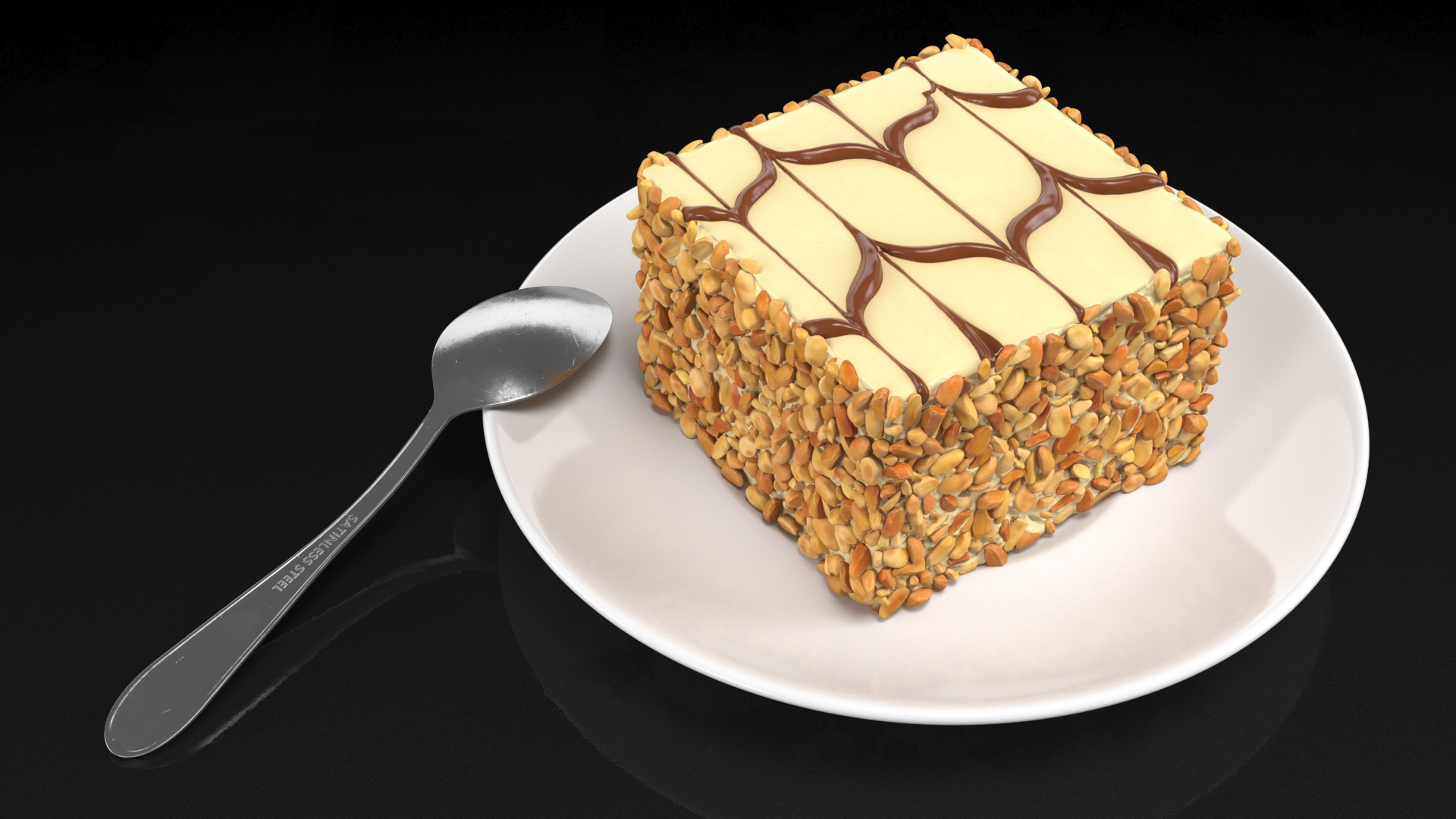 3D Mono Latte Cake Plate
