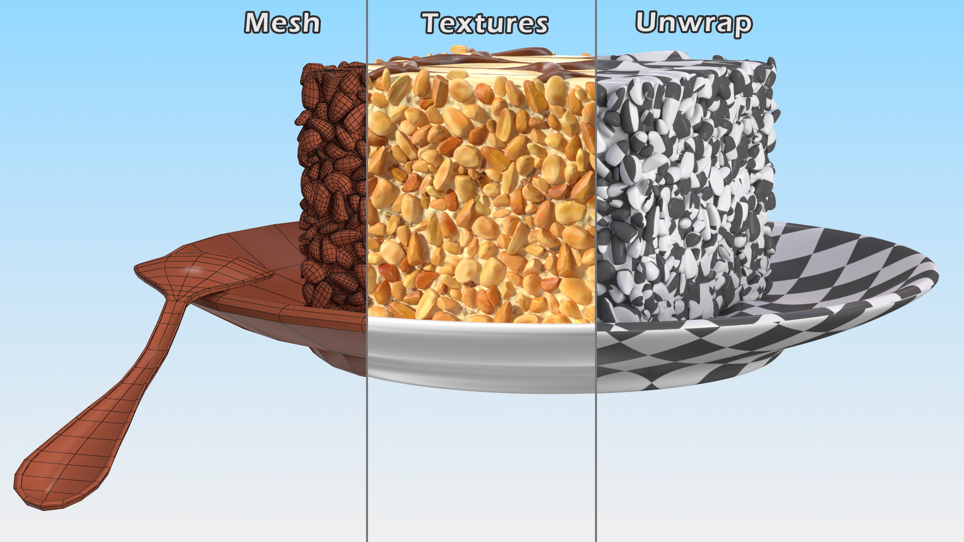 3D Mono Latte Cake Plate