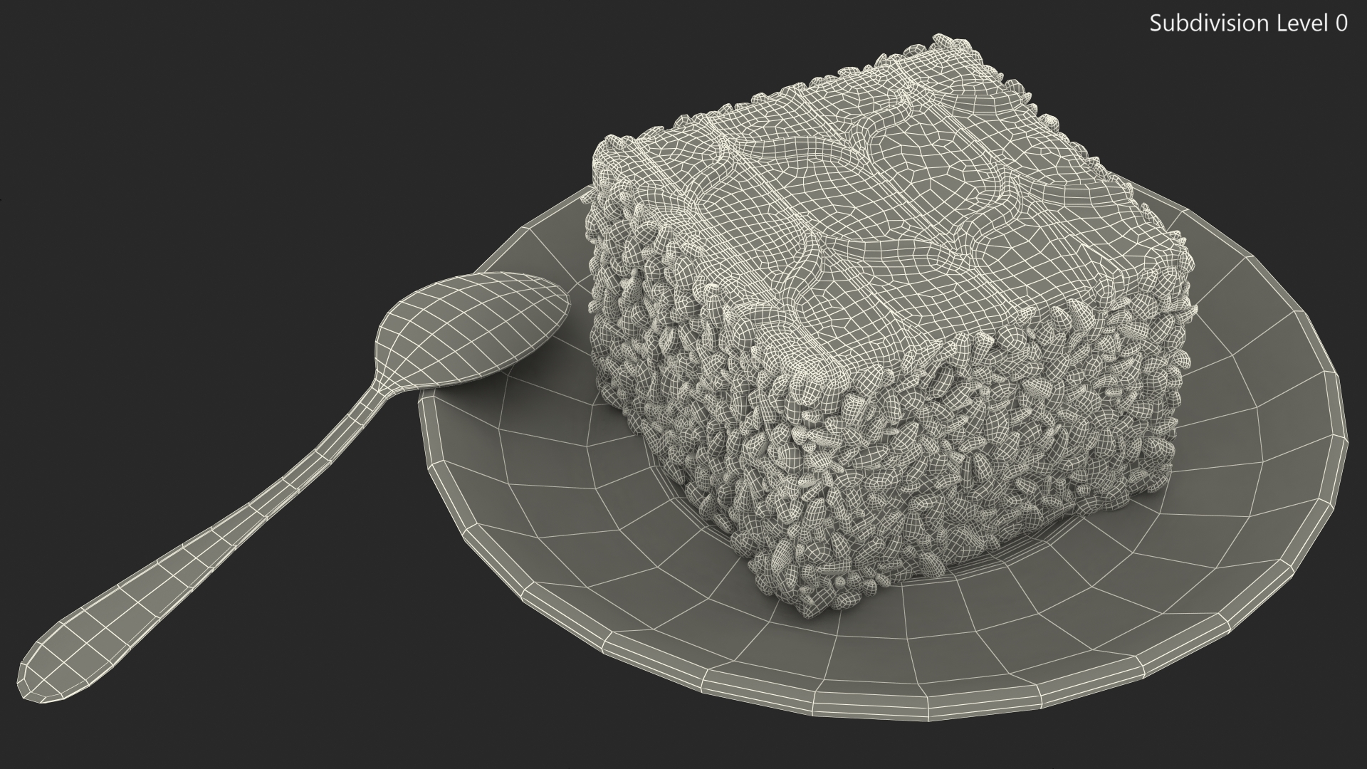 3D Mono Latte Cake Plate