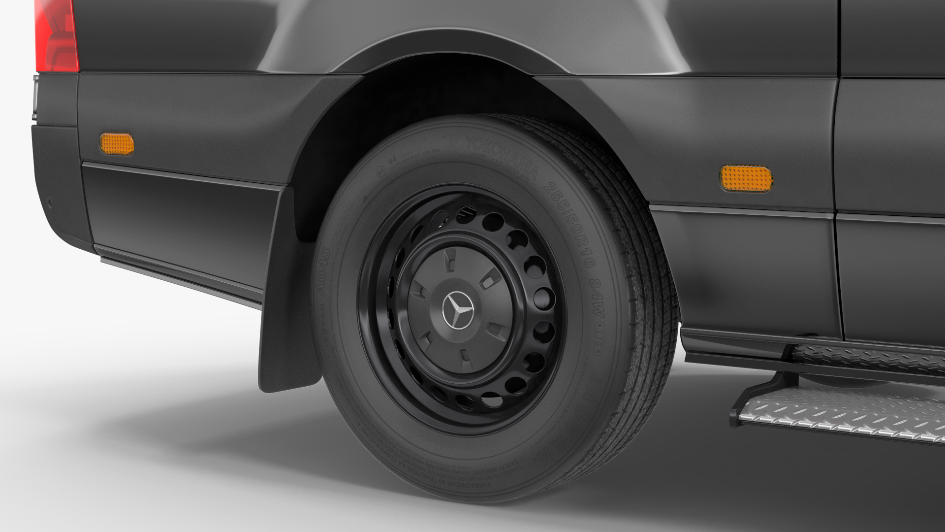 Mercedes Bulletproof Armored Van Rigged 3D model