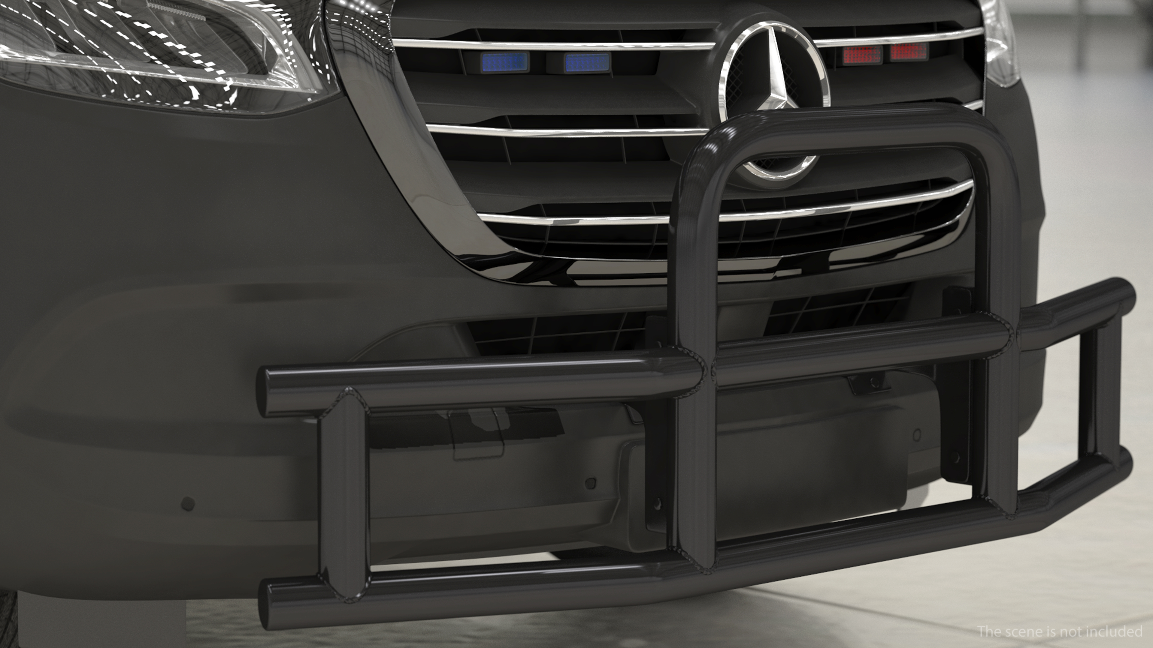 Mercedes Bulletproof Armored Van Rigged 3D model