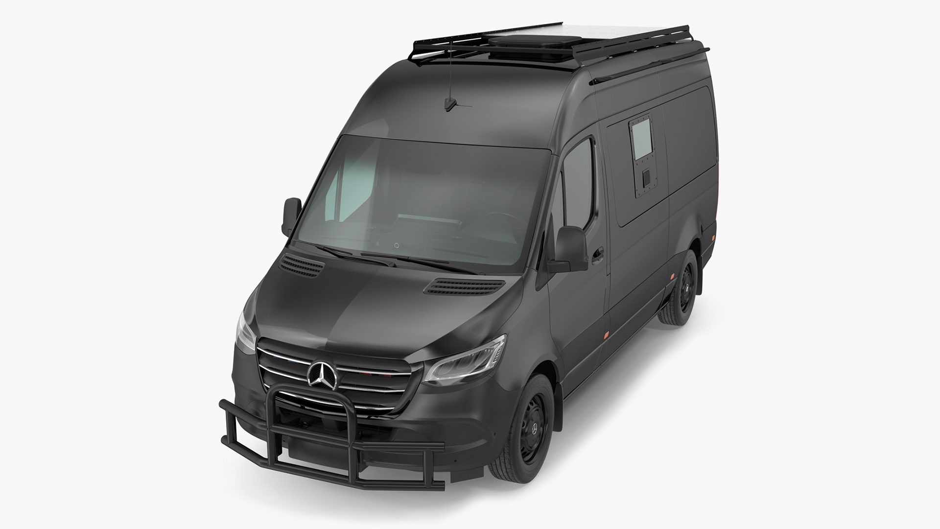 Mercedes Bulletproof Armored Van Rigged 3D model