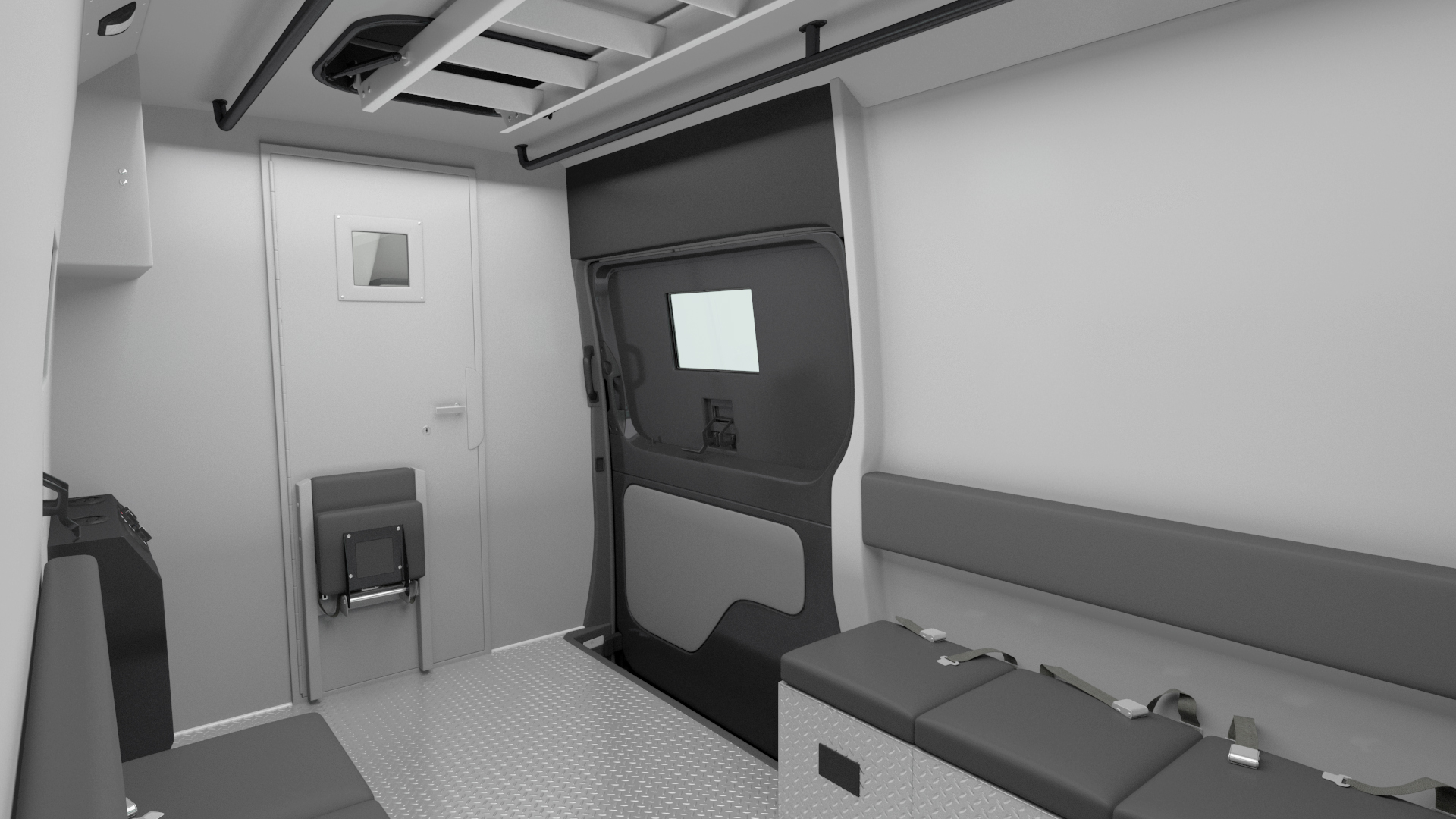 Mercedes Bulletproof Armored Van Rigged 3D model