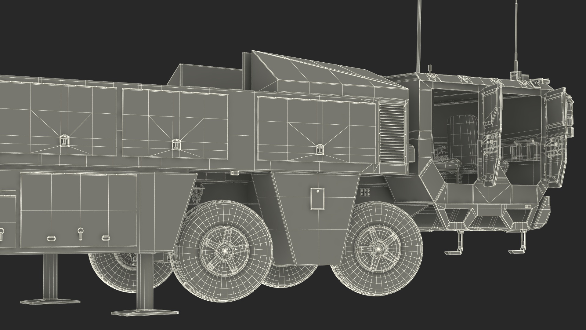 DF-17 Missile on Road Mobile Vehicle Rigged for Maya 3D