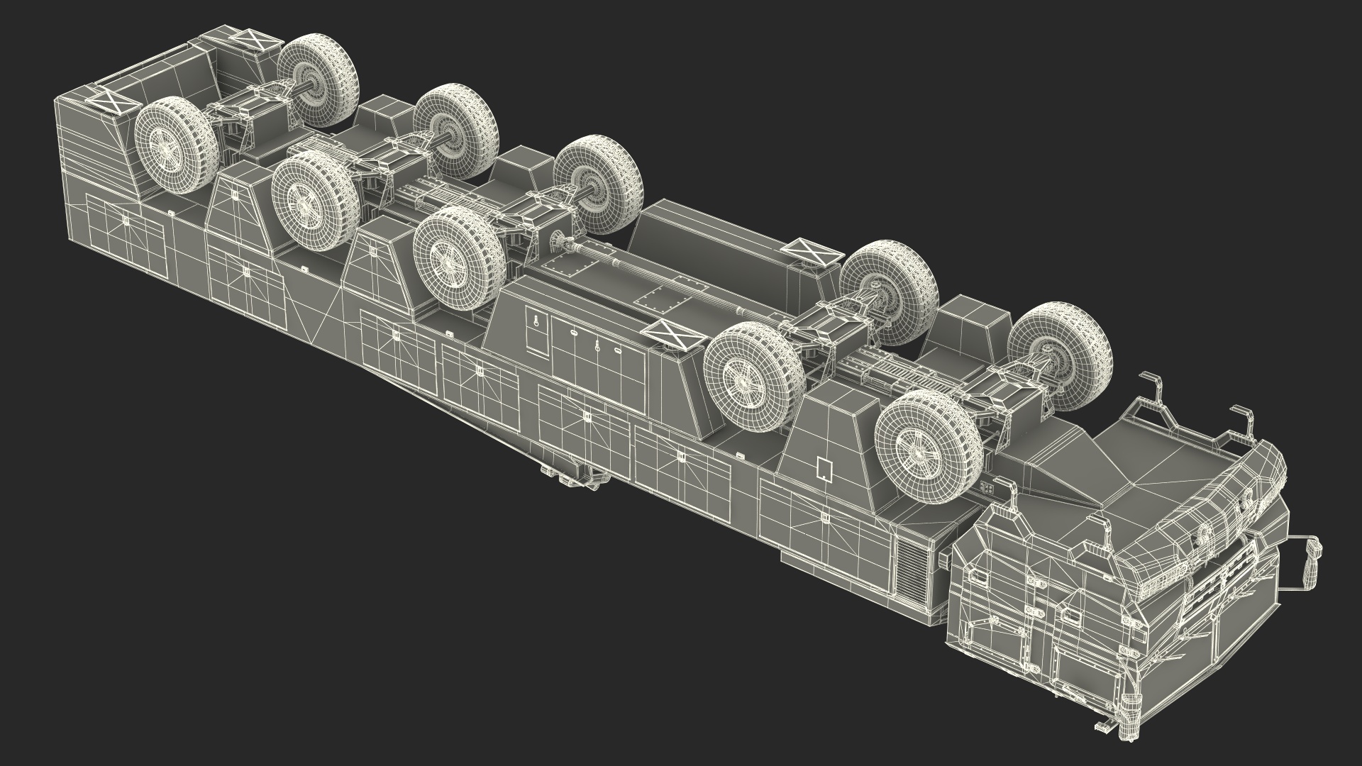 DF-17 Missile on Road Mobile Vehicle Rigged for Maya 3D