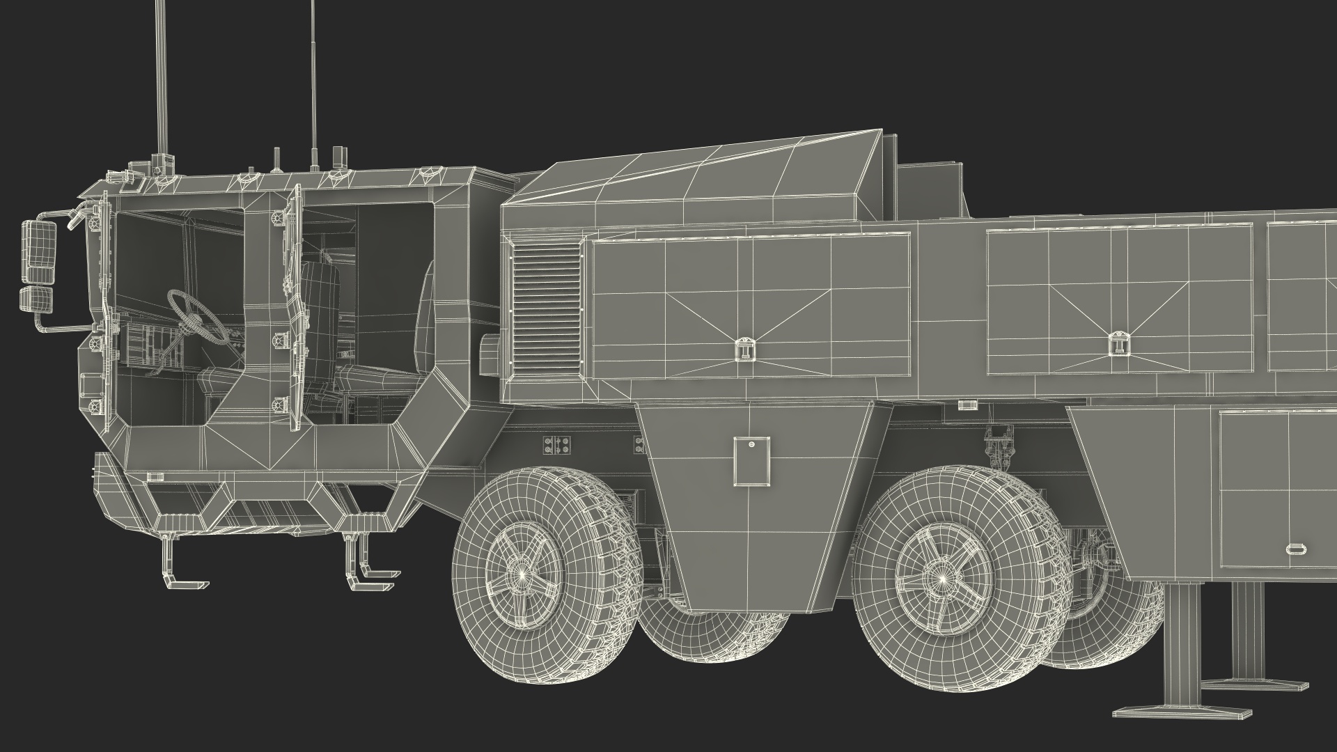 DF-17 Missile on Road Mobile Vehicle Rigged for Maya 3D