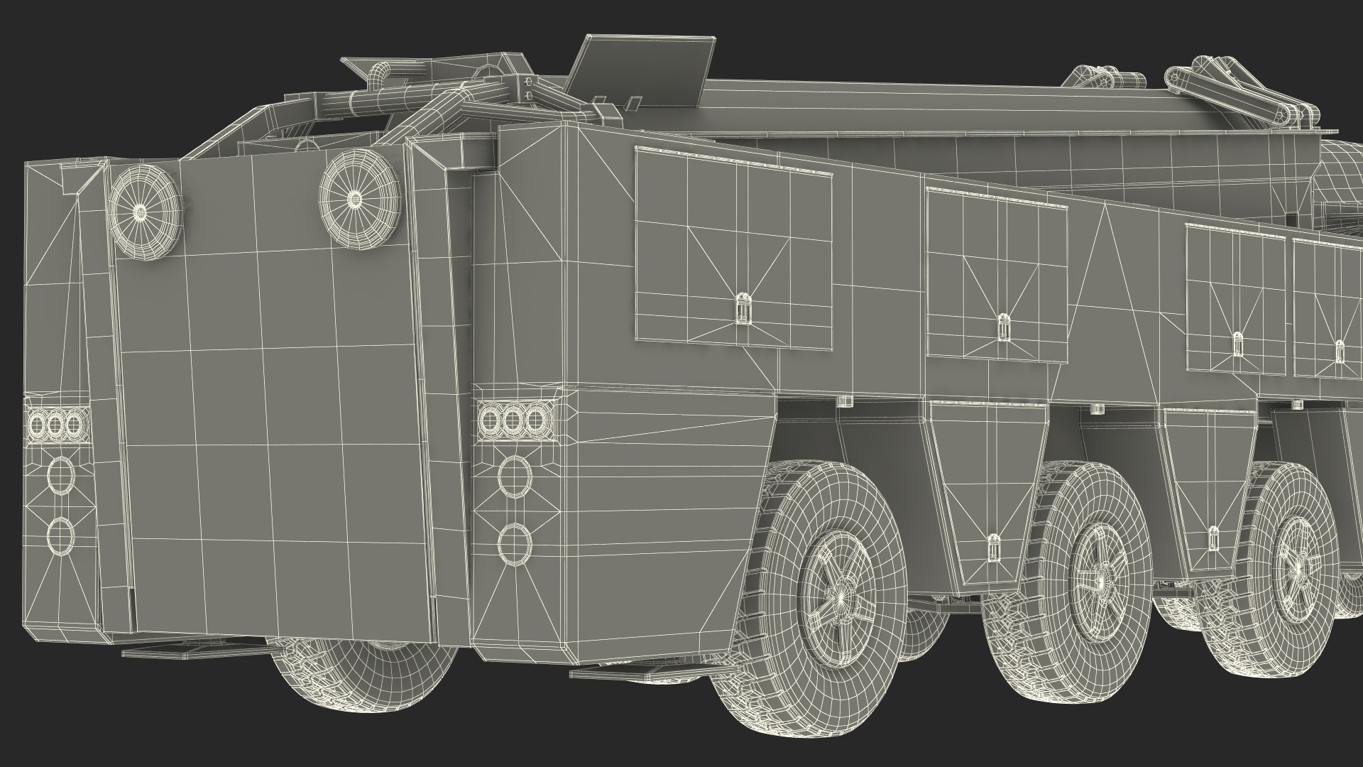 DF-17 Missile on Road Mobile Vehicle Rigged for Maya 3D
