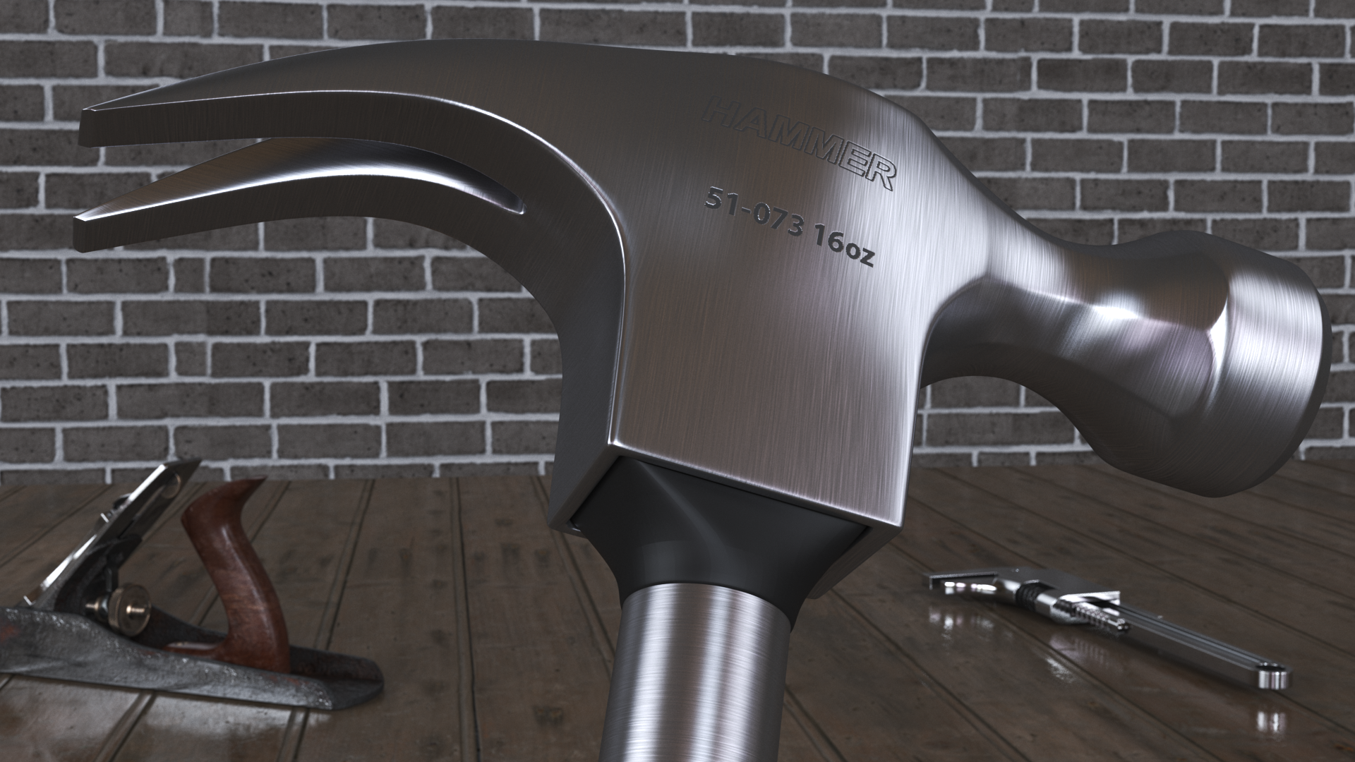 Steel Shaft Claw Hammer, view 4