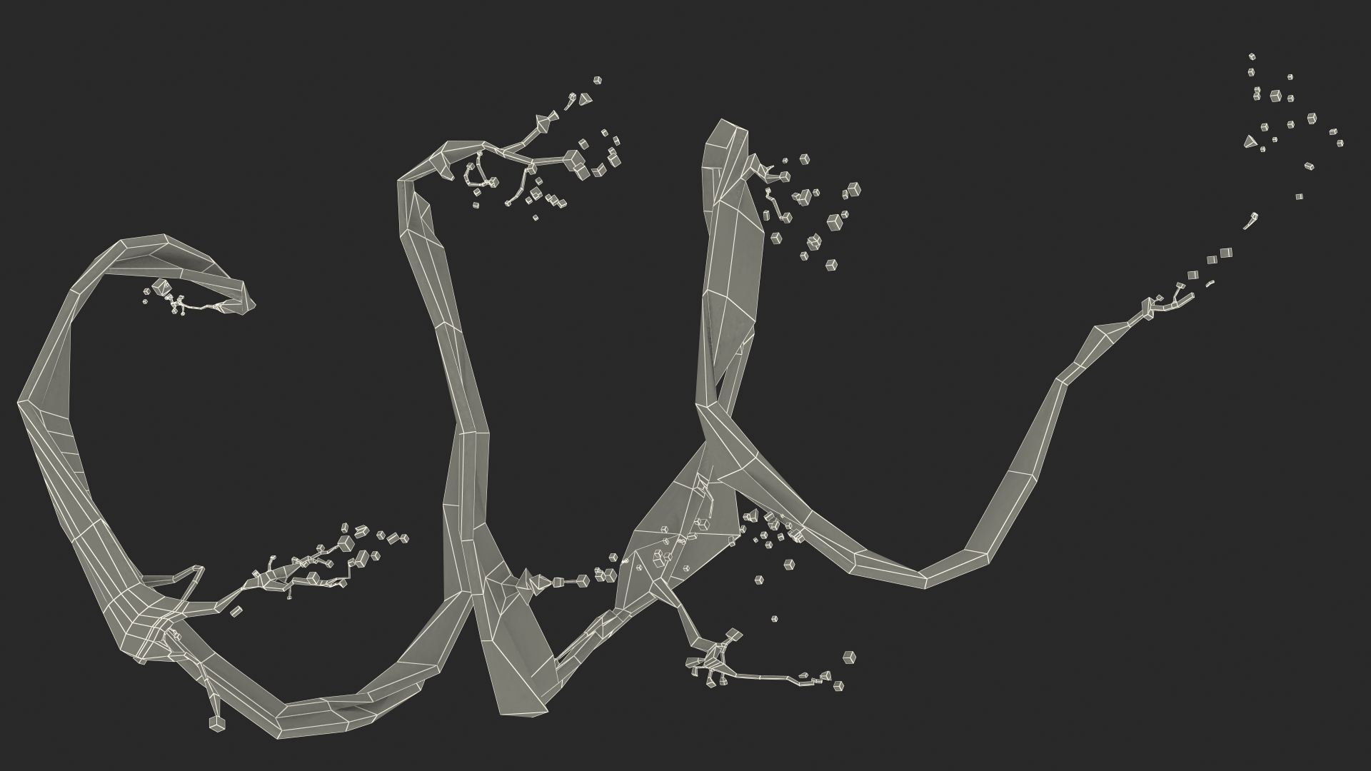 3D Abstract Liquid Splash White model