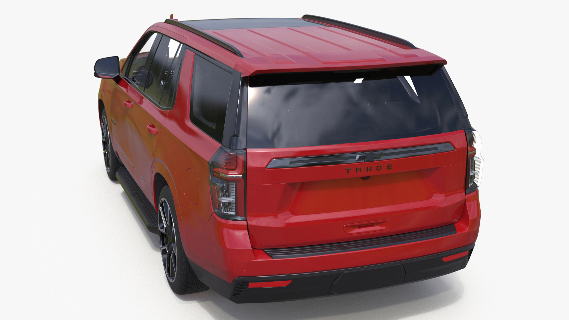 Red SUV Chevrolet Tahoe 2024 Simplified 3D model