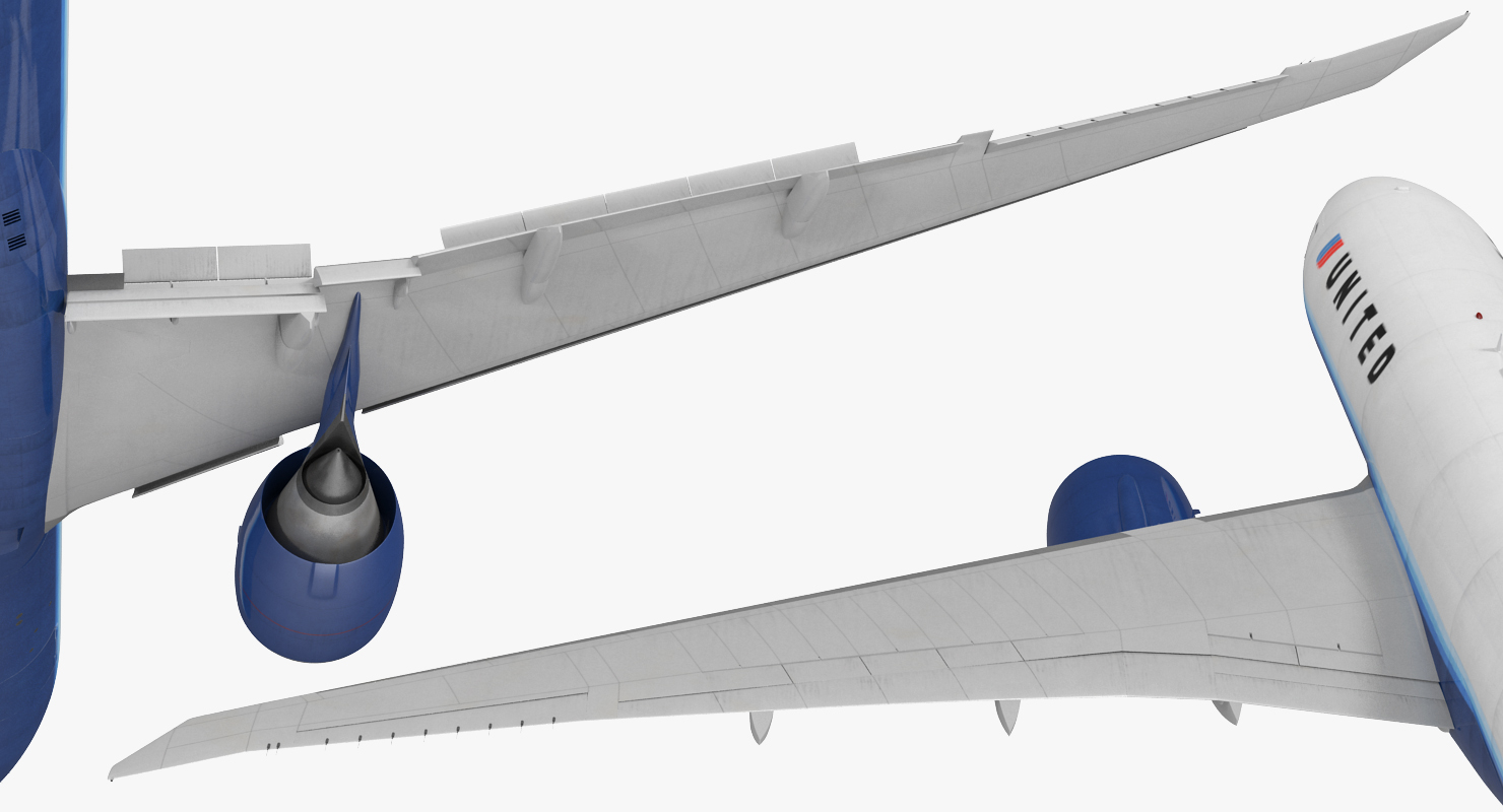 3D Boeing 777 Freighter United Airlines Rigged model