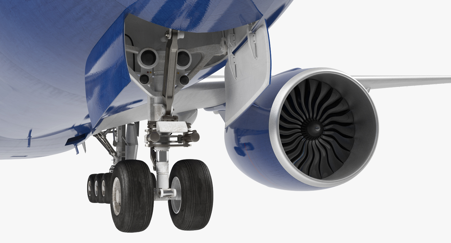 3D Boeing 777 Freighter United Airlines Rigged model