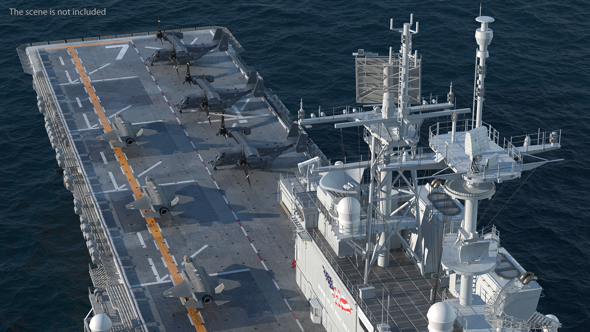 USS Tripoli LHA 7 with Aircrafts 3D