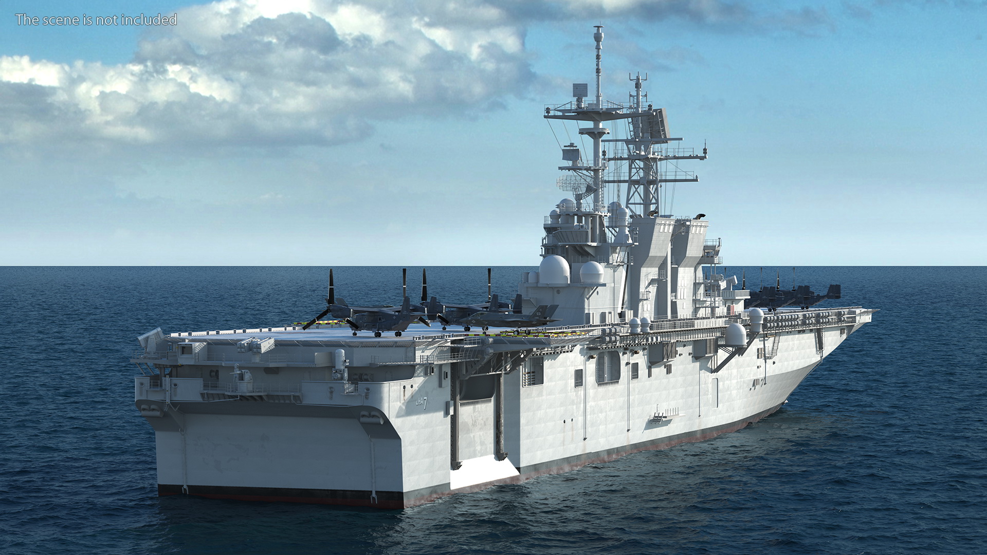 USS Tripoli LHA 7 with Aircrafts 3D
