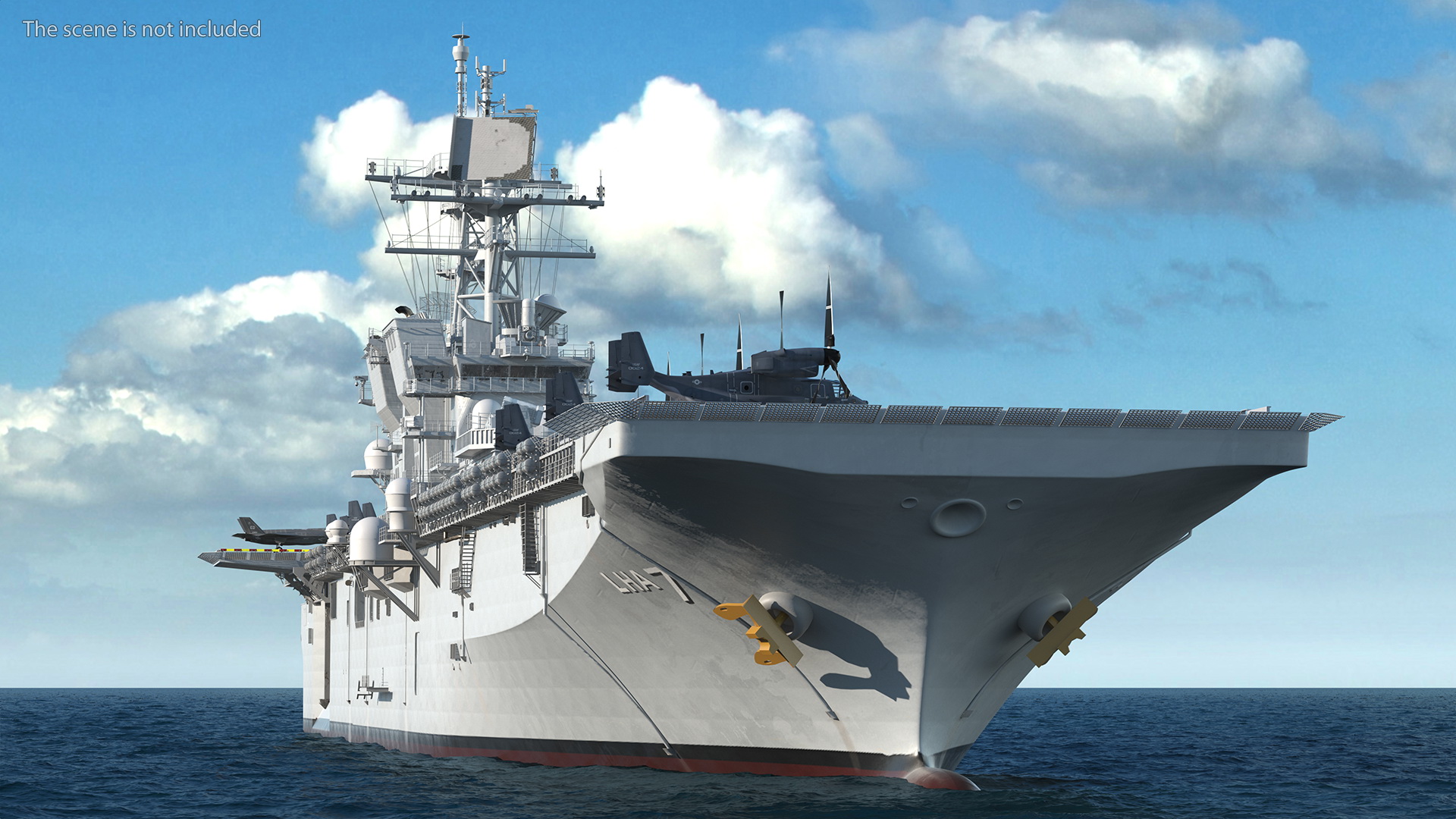 USS Tripoli LHA 7 with Aircrafts 3D