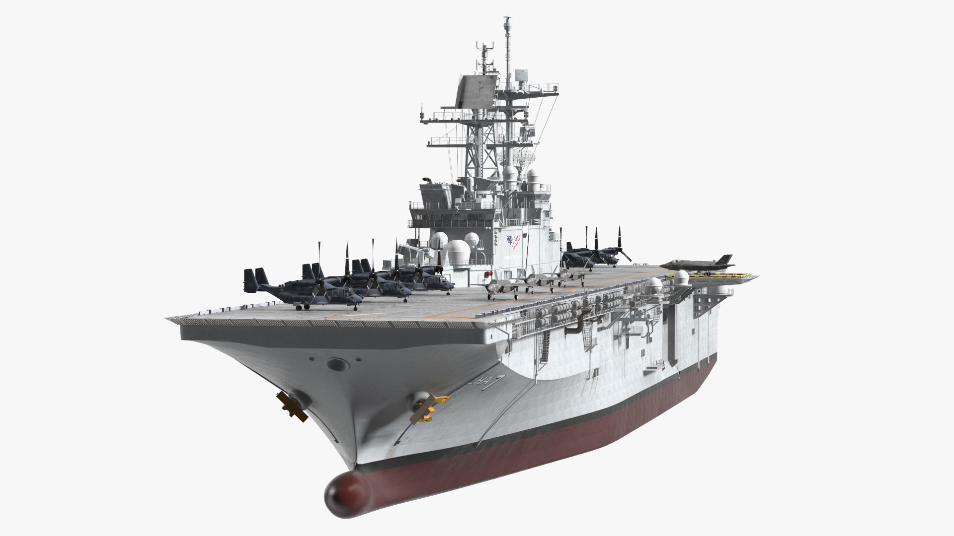 USS Tripoli LHA 7 with Aircrafts 3D
