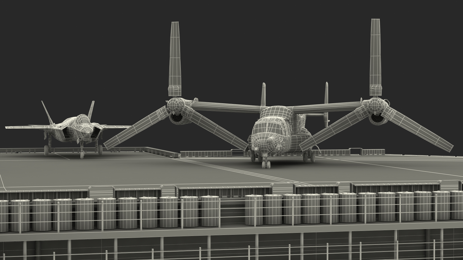 USS Tripoli LHA 7 with Aircrafts 3D