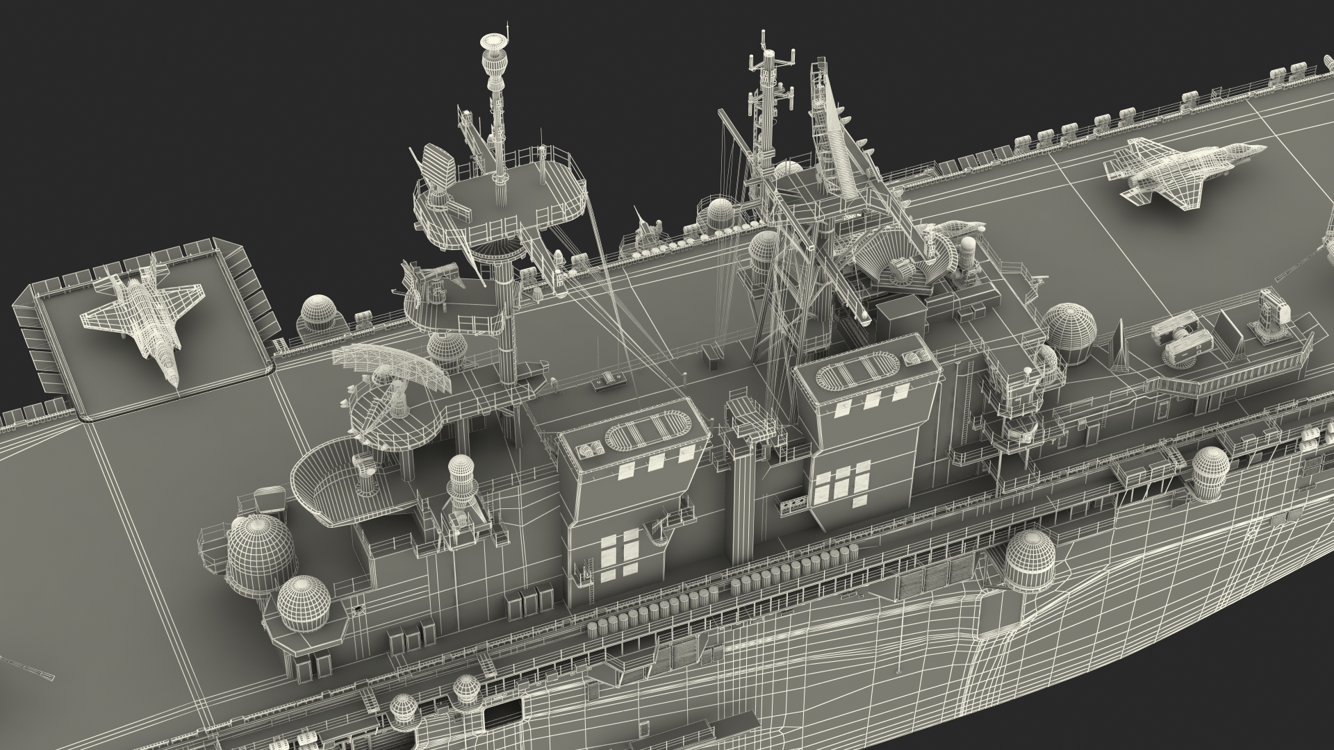 USS Tripoli LHA 7 with Aircrafts 3D