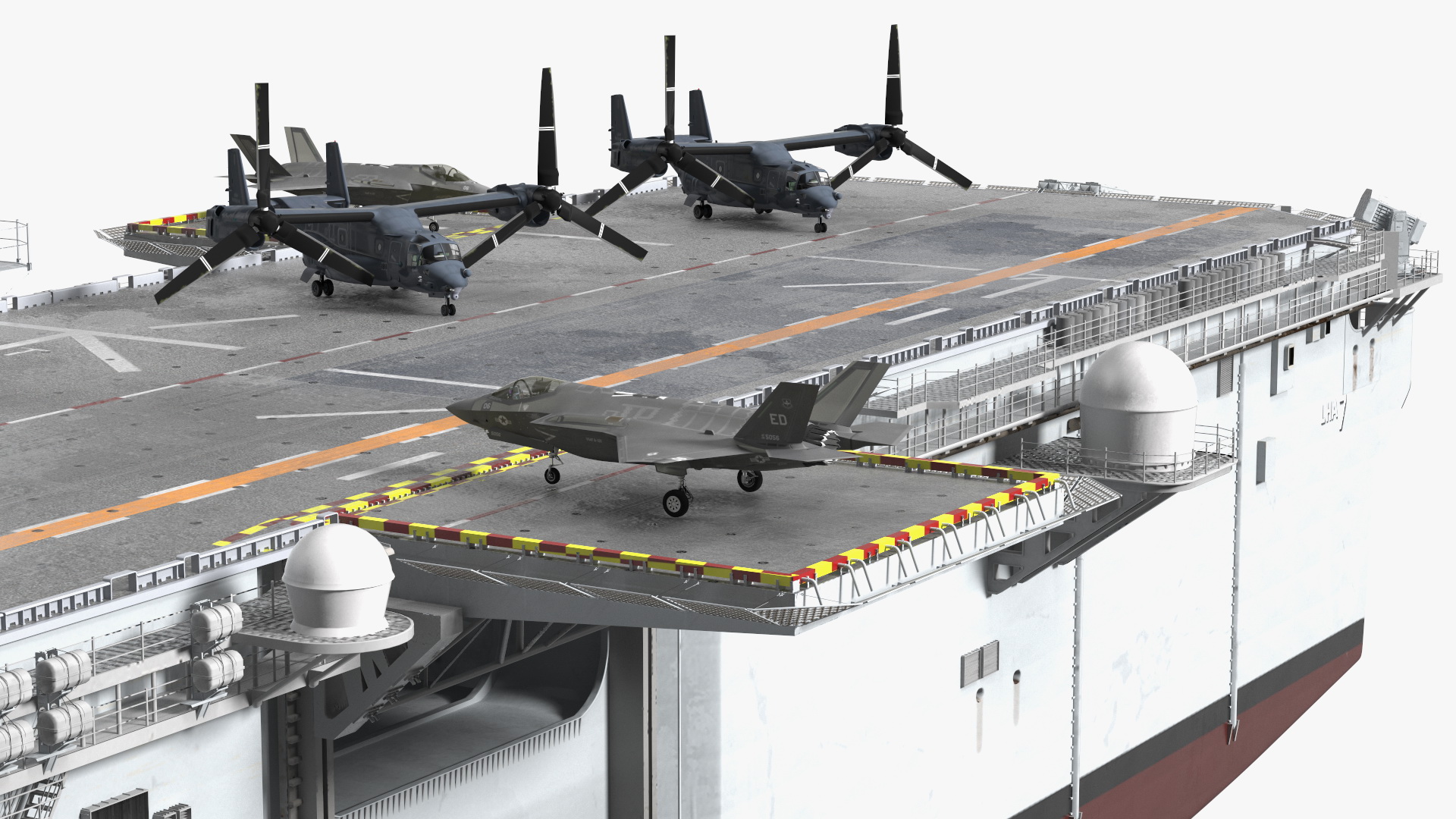 USS Tripoli LHA 7 with Aircrafts 3D