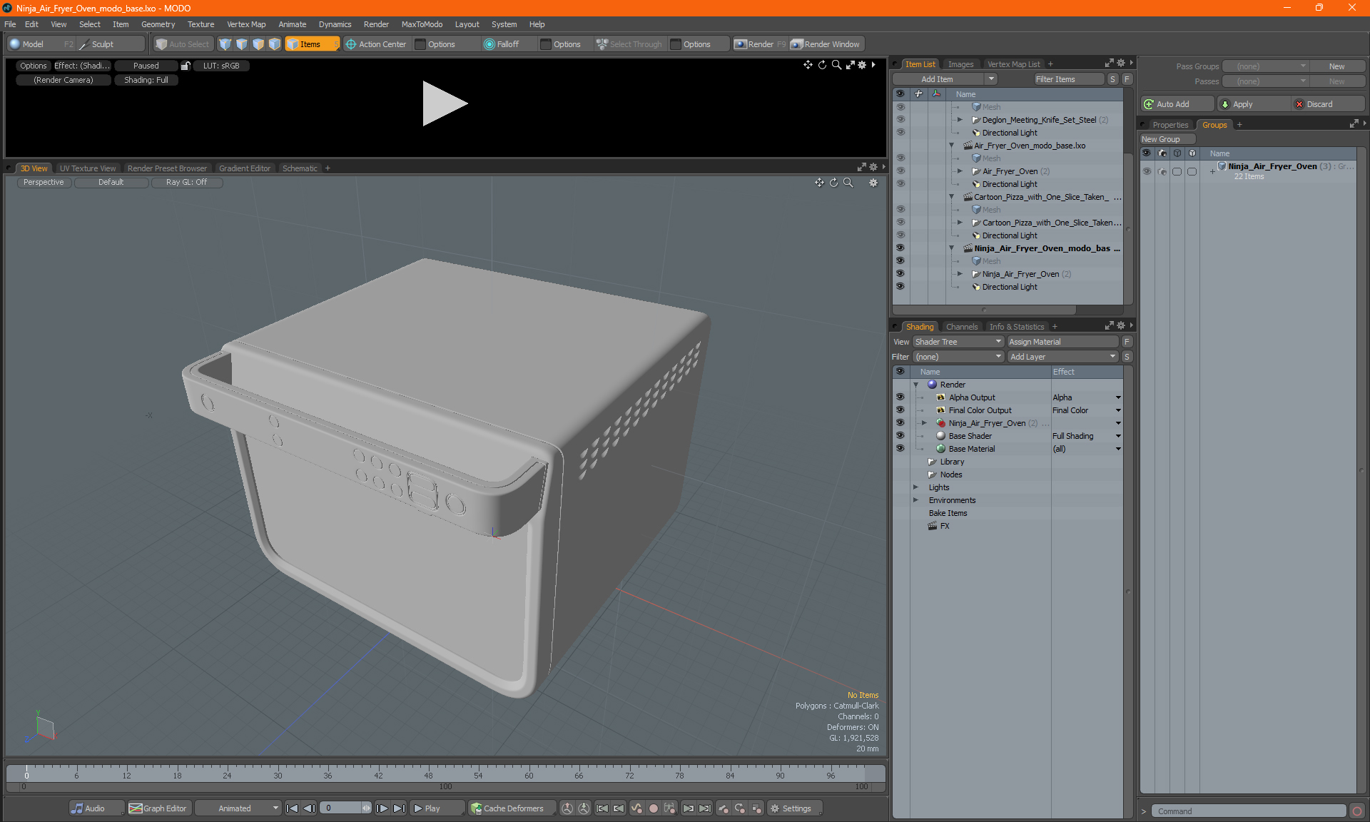 3D model Ninja Air Fryer Oven