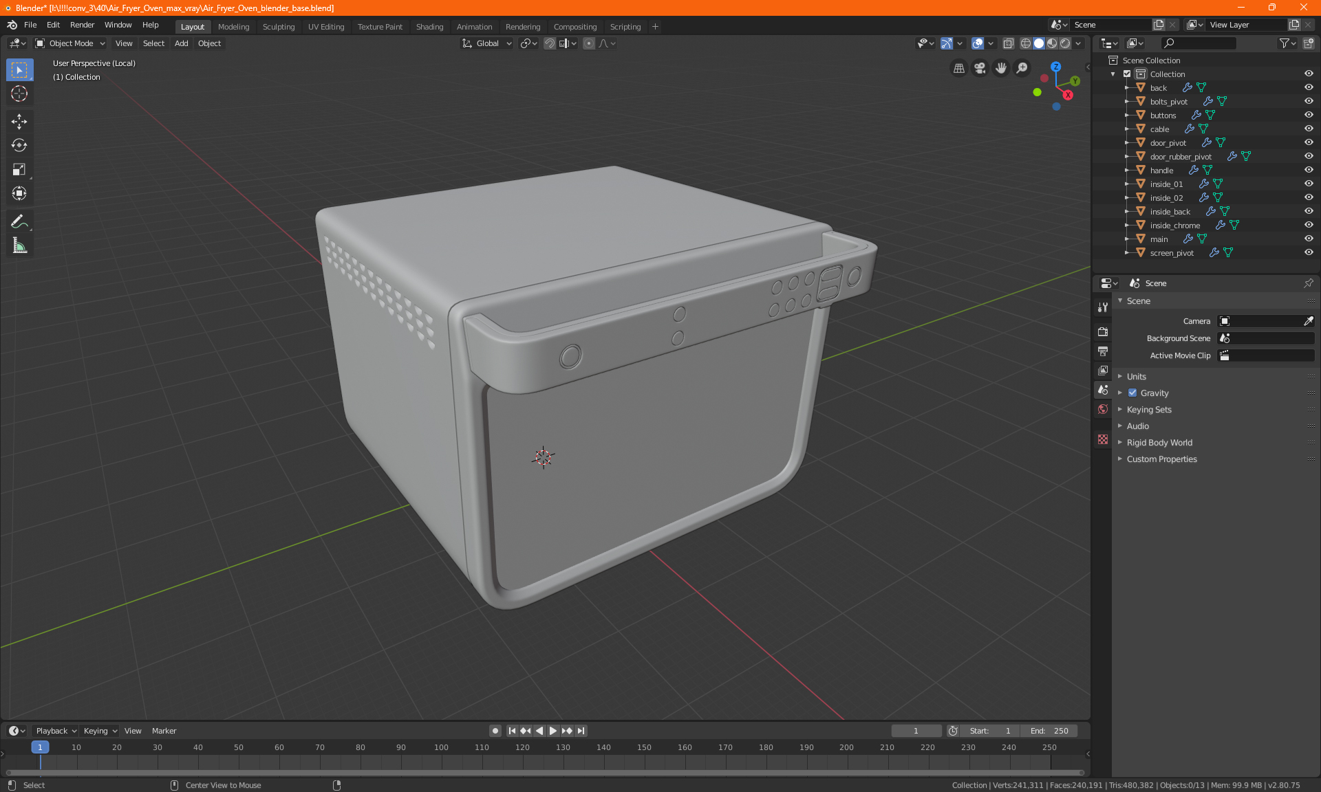 3D model Ninja Air Fryer Oven
