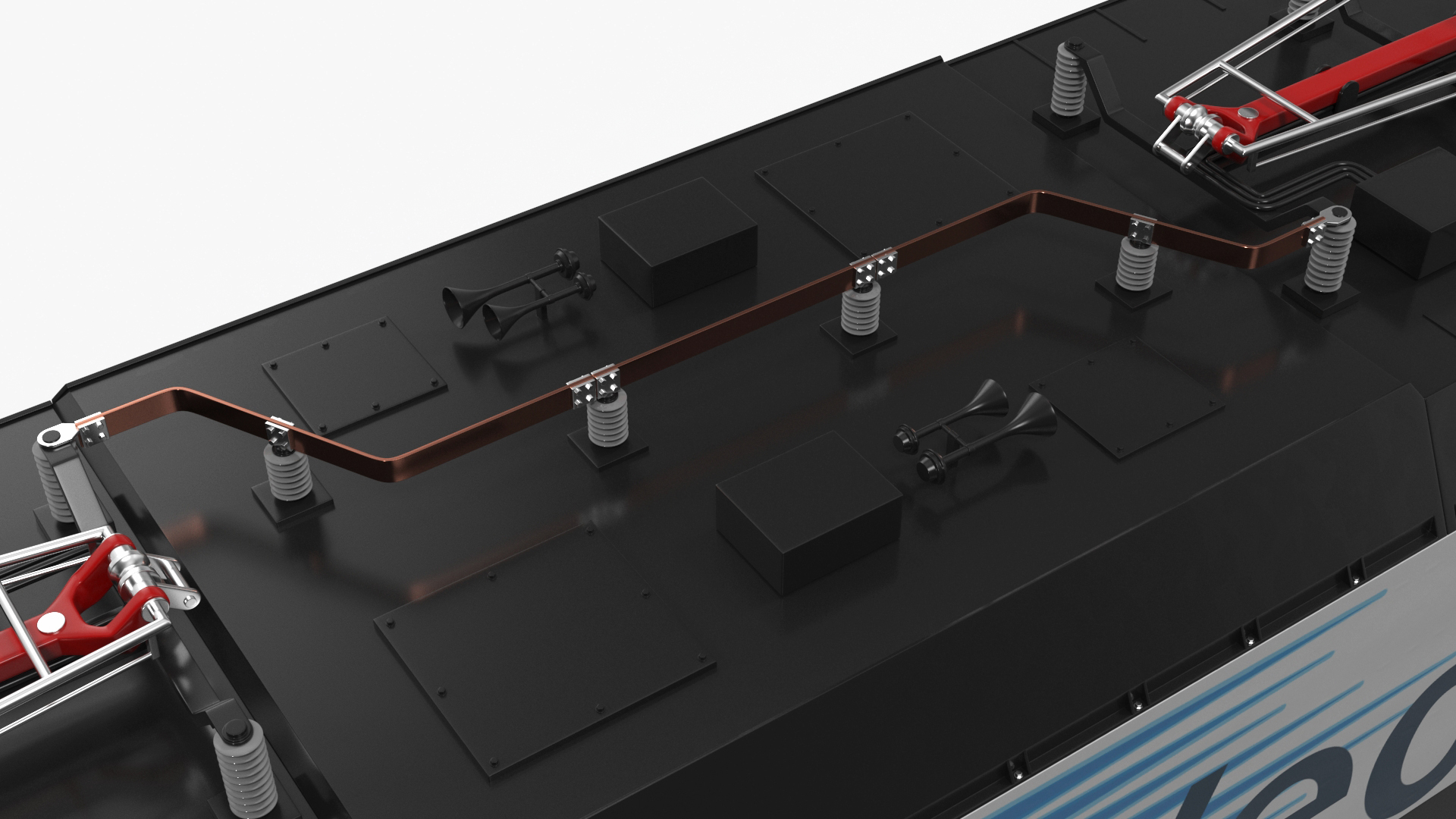 3D Siemens Vectron Locomotive White Rigged for Cinema 4D model